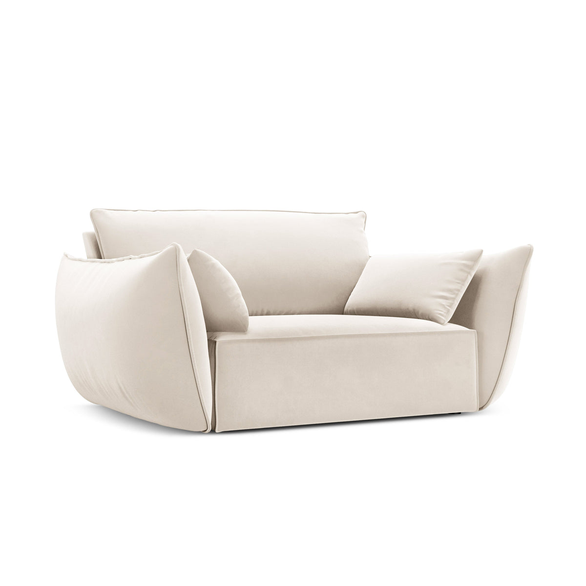 Vanda Beige Velvet -Sessel