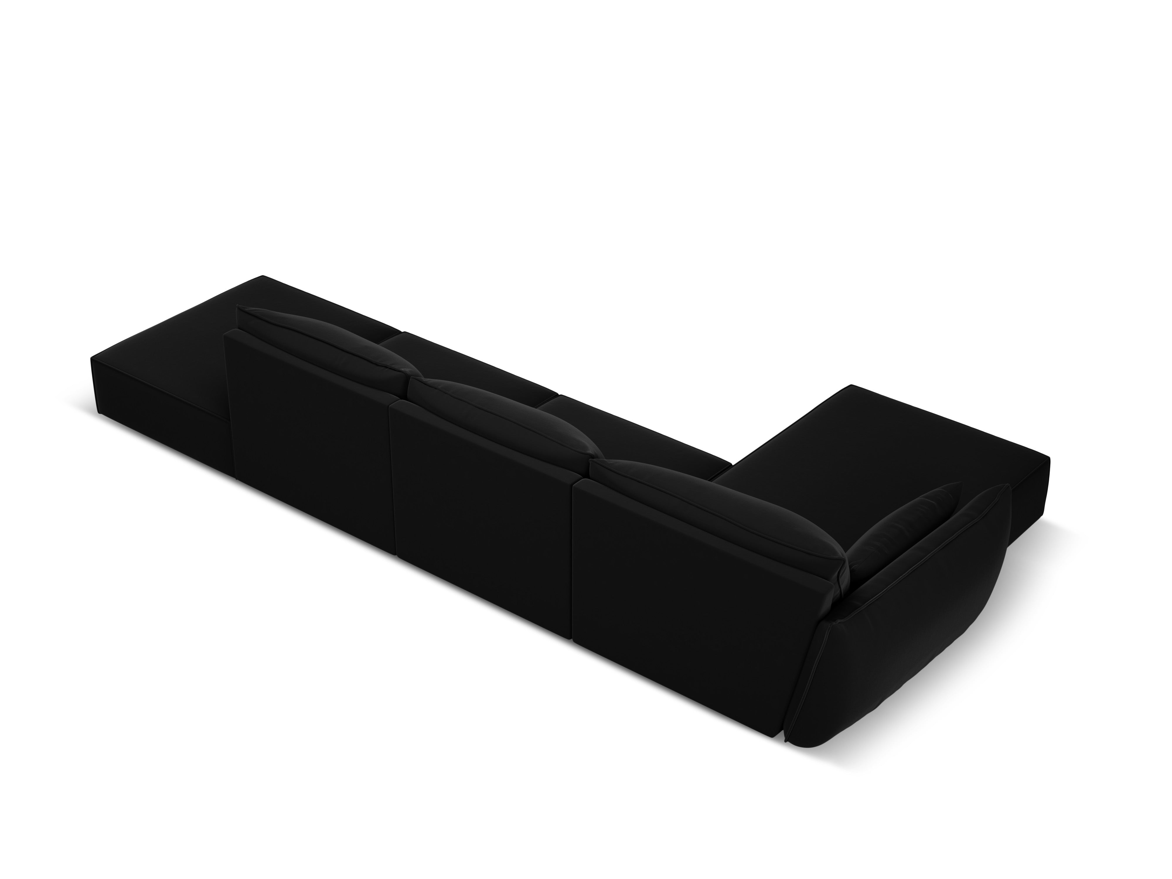 Links -Hand -Velvet -Ecke Open Vanda Czarny