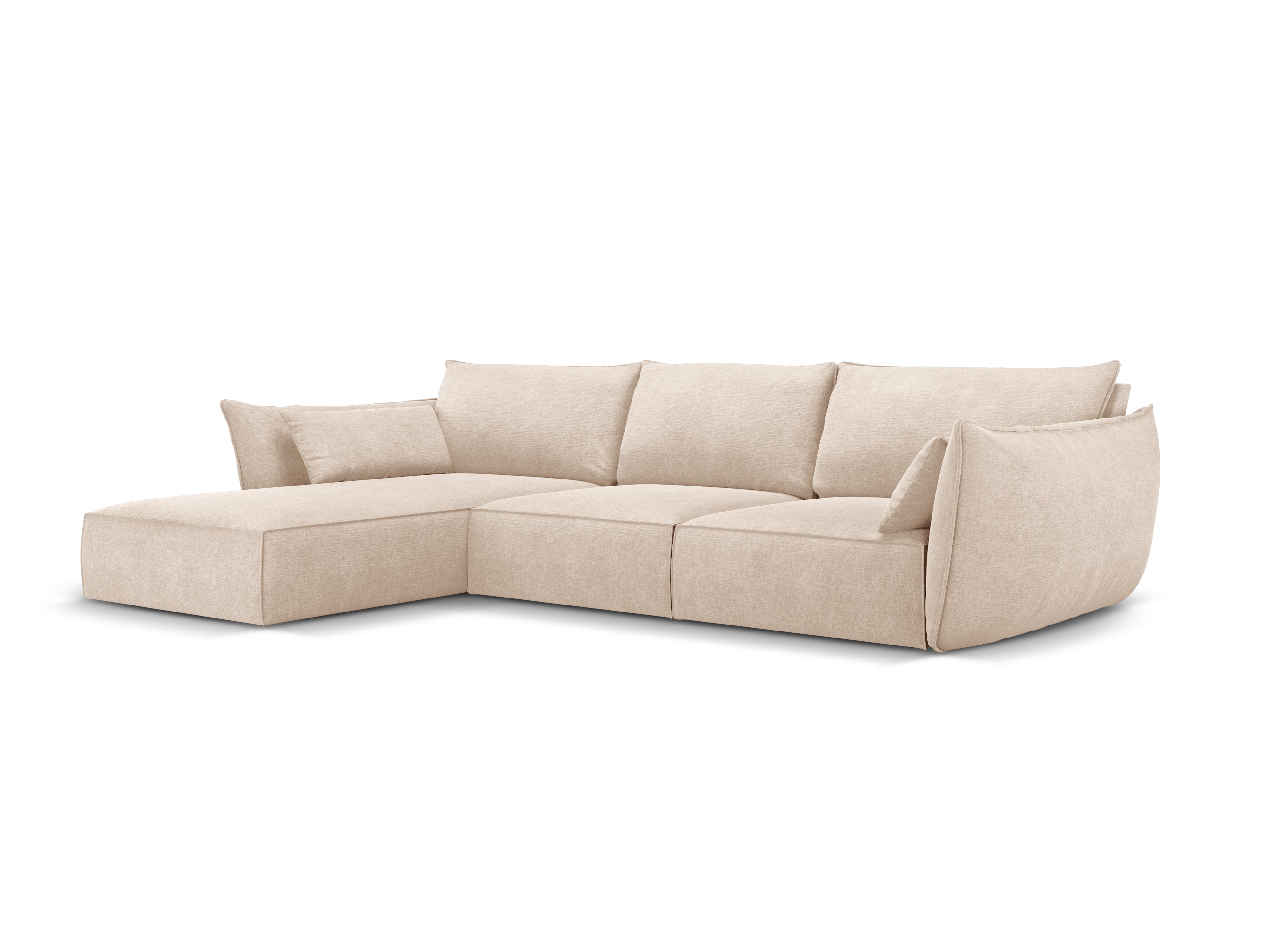 Eine Ecke im Szenil-Stoff links 4-Personen Beige Vanda