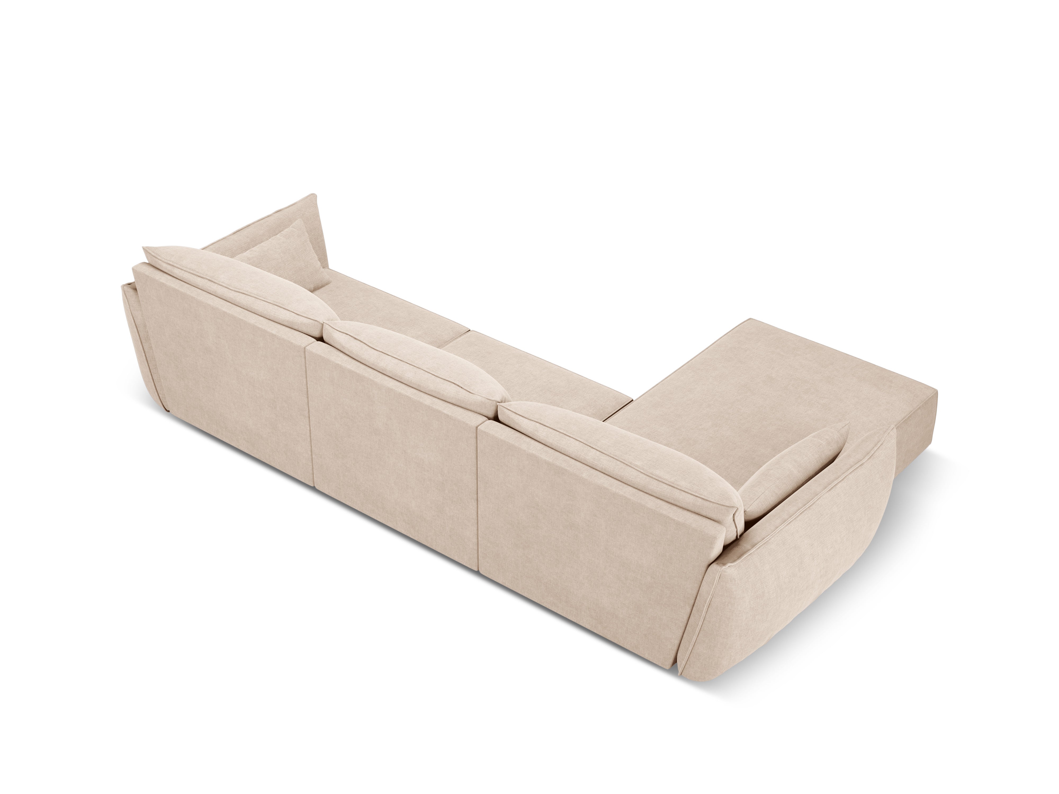 Eine Ecke im Szenil-Stoff links 4-Personen Beige Vanda