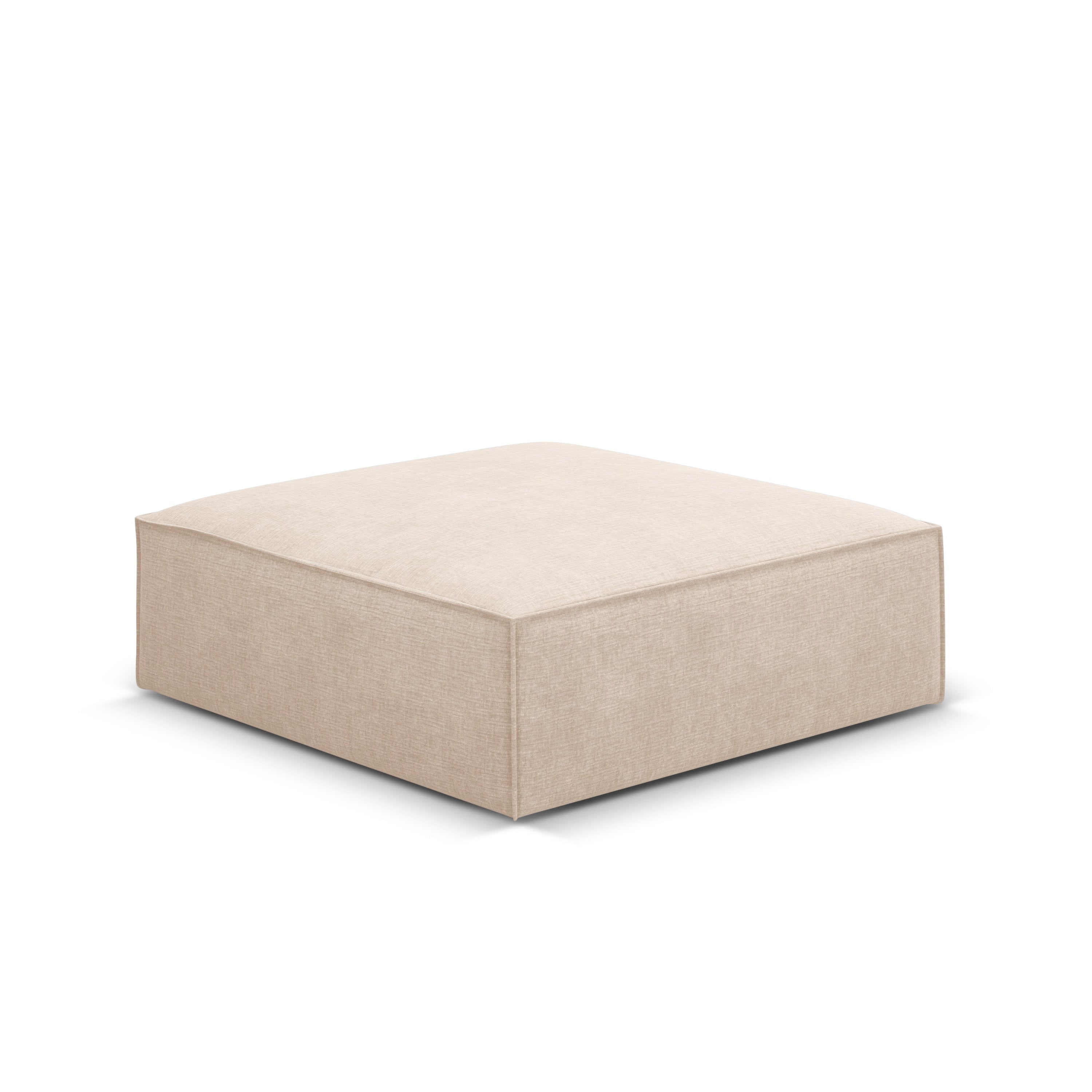 Pouf im Szenil -Stoff von Vanda Beige