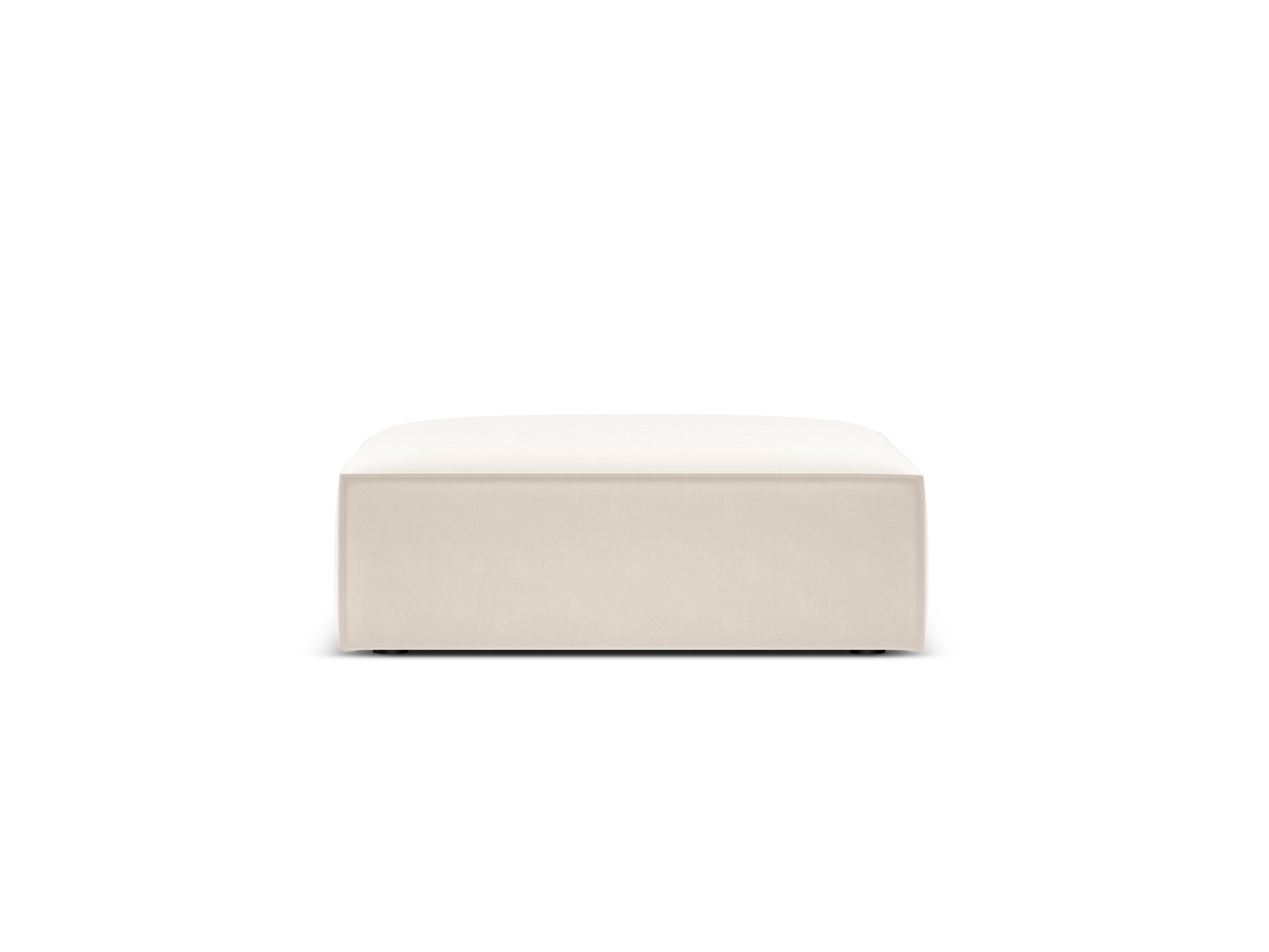 Vanda Beige Velvet Pouf