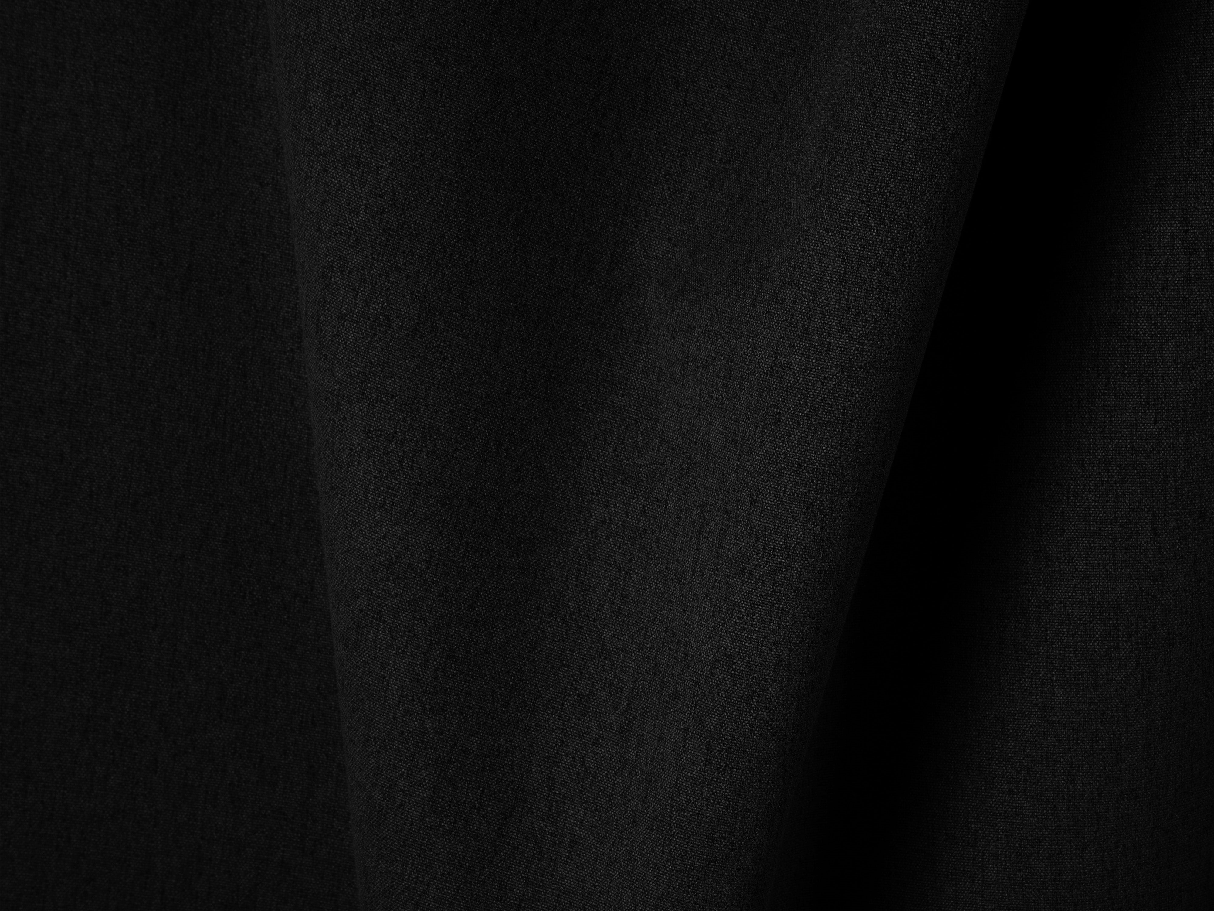 Right-sided corner sofa bed RIBES black chenille