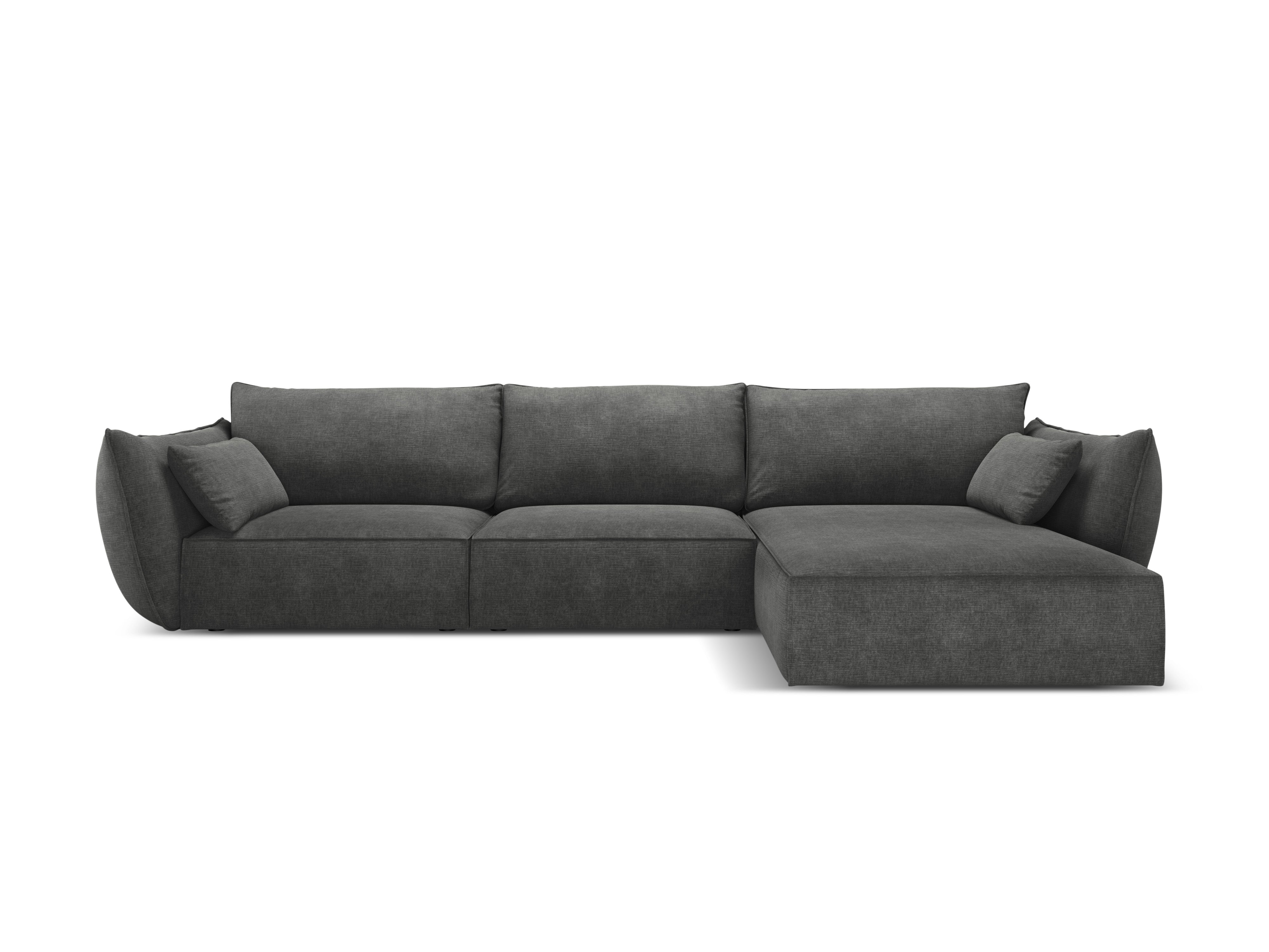 Eine Ecke im Szenil-Stoff rechtsseitig 4-Personen Vanda Dark Grey