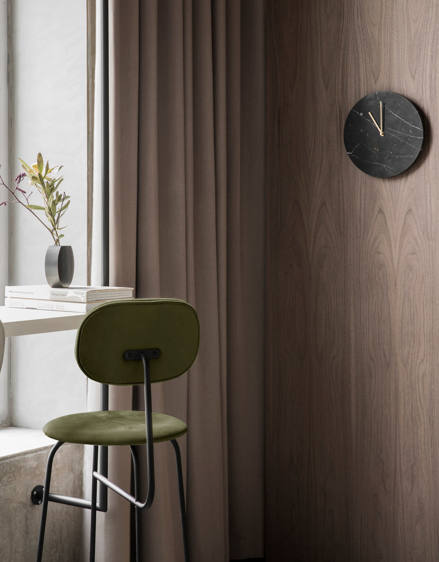 AFTEROOM PLUS upholstered stool black