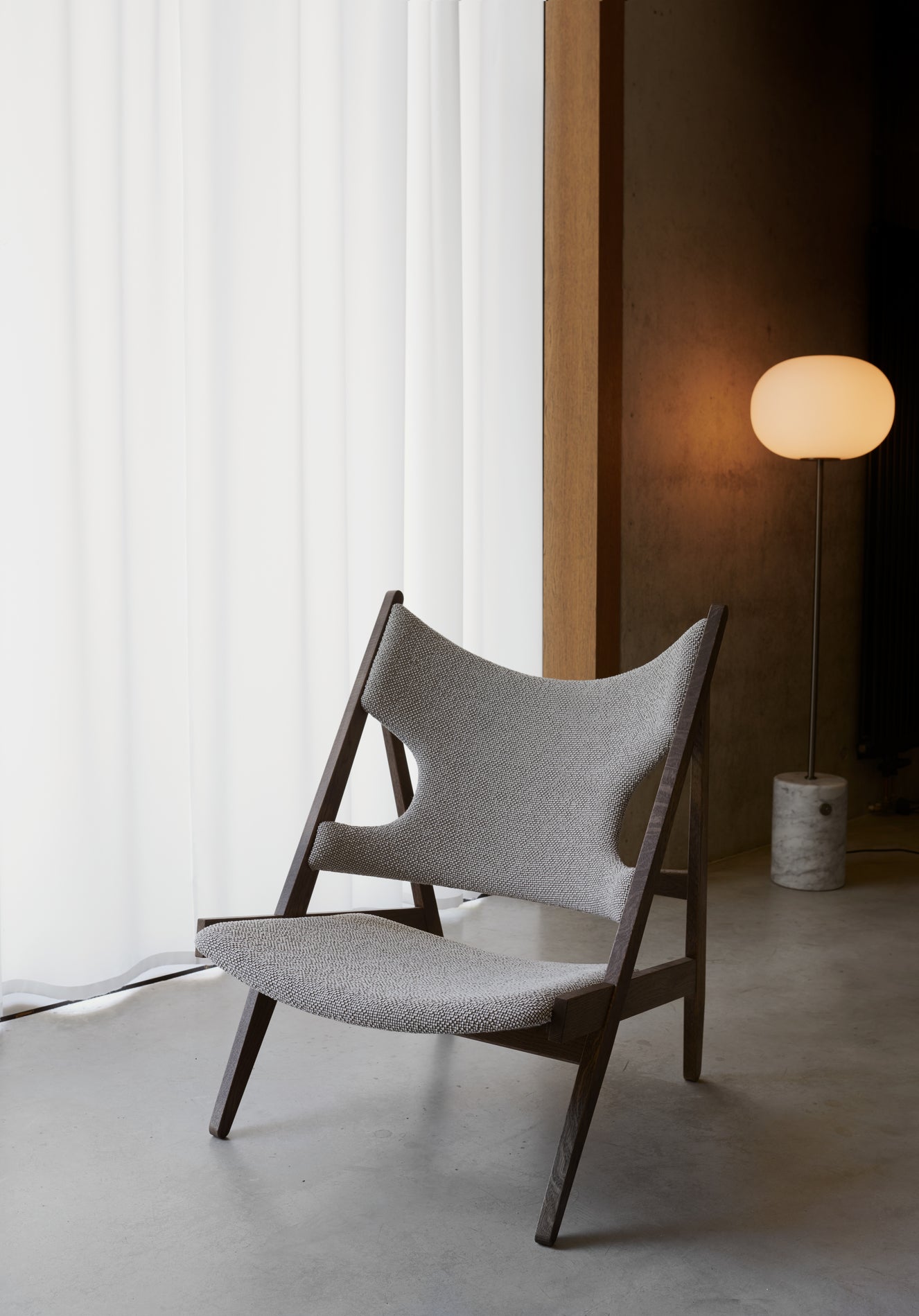 Stehlampe JWDA roter Travertin