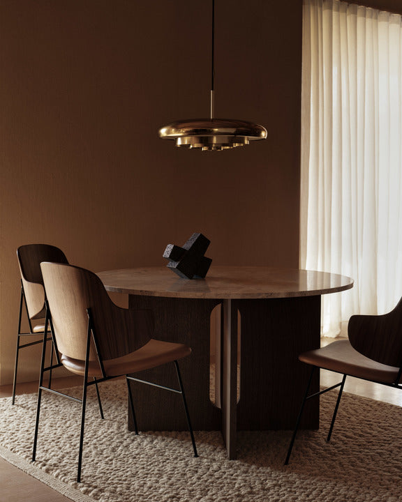 Round Table ANDROGYNE dark oak veneer