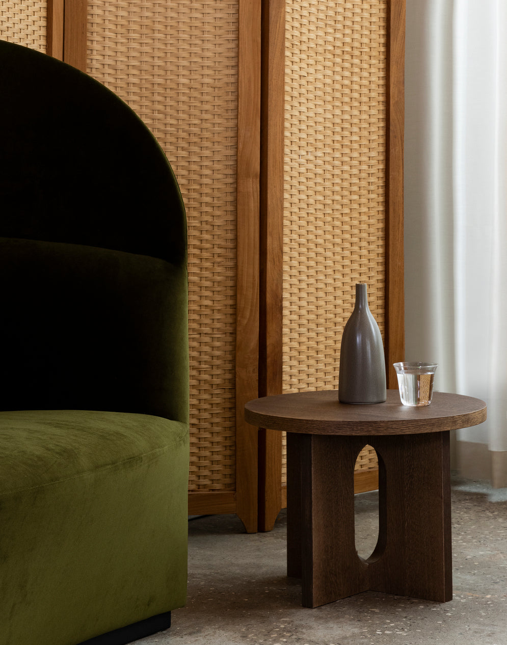 ANDROGYNE side table dark oak wood