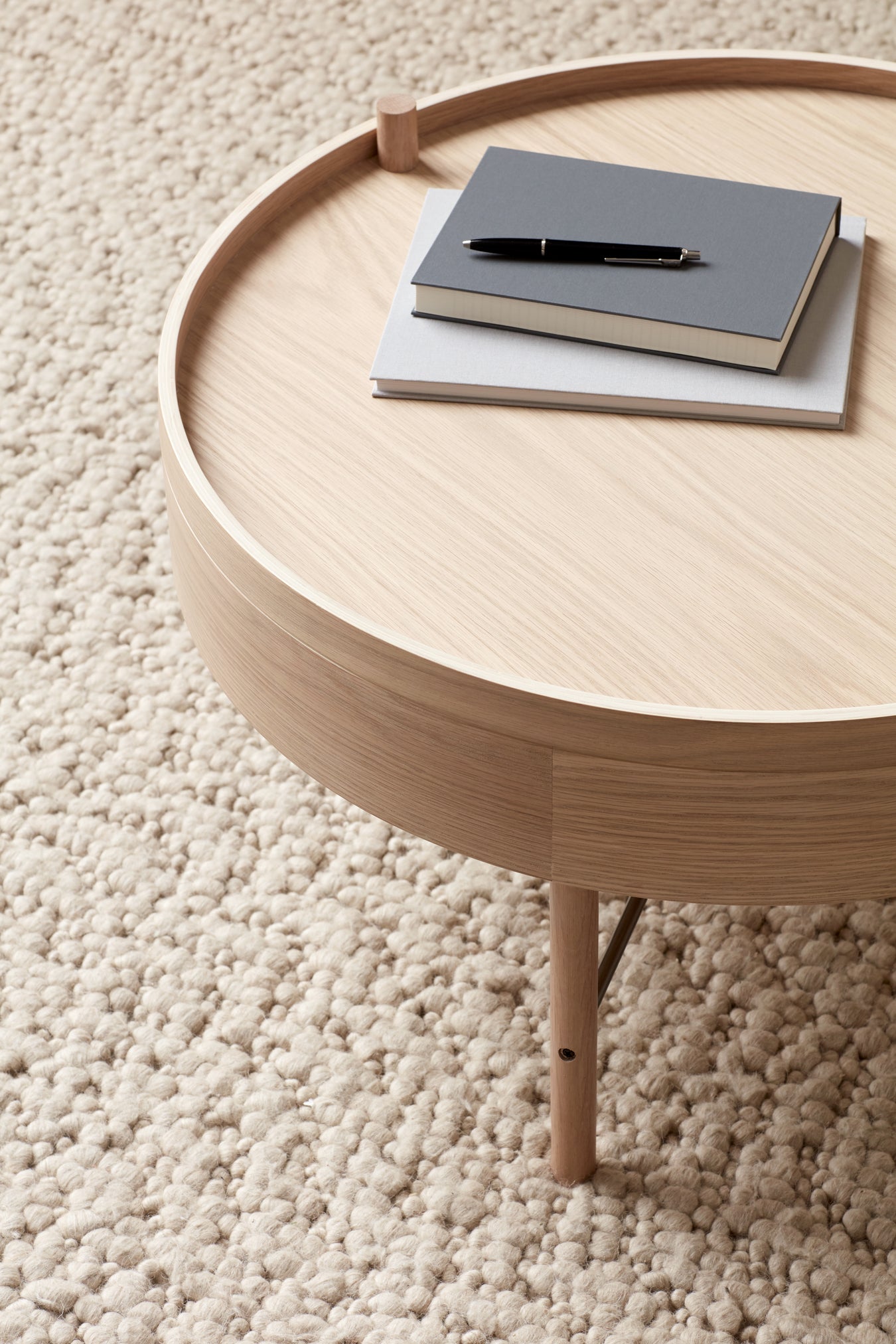 TURNING coffee table oak wood