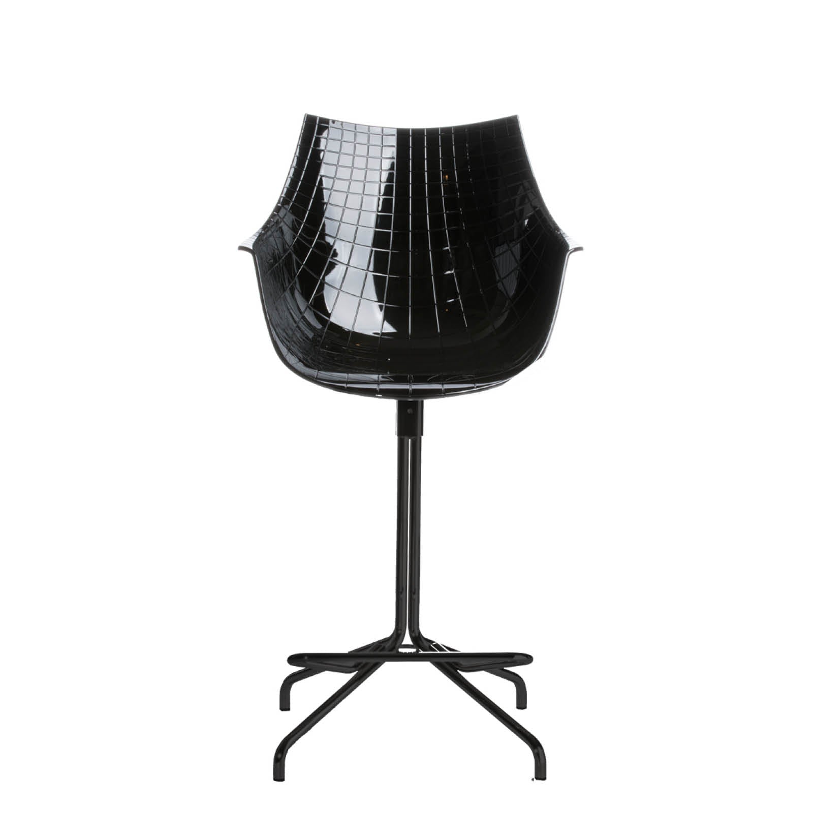 Black Meridiana Hocker with a black base