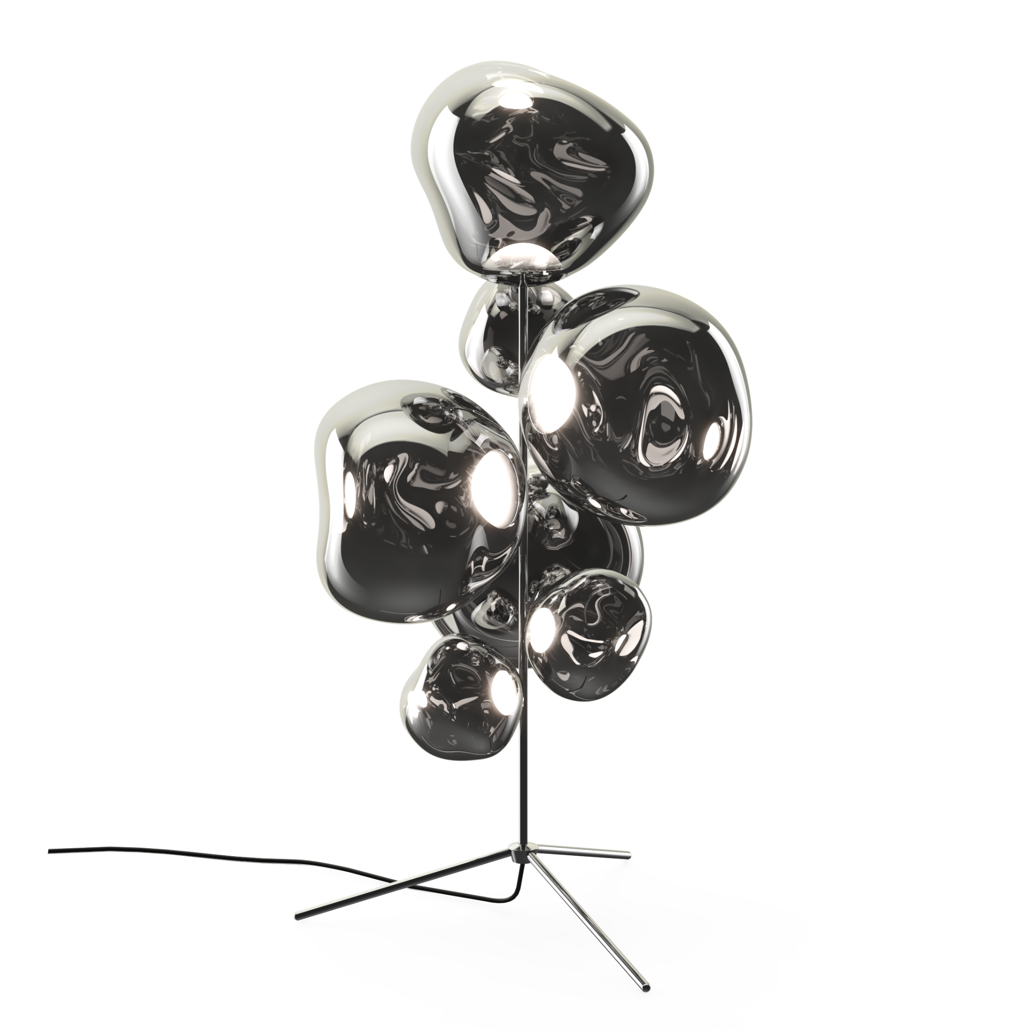 Stehlampe MELT in Silber
