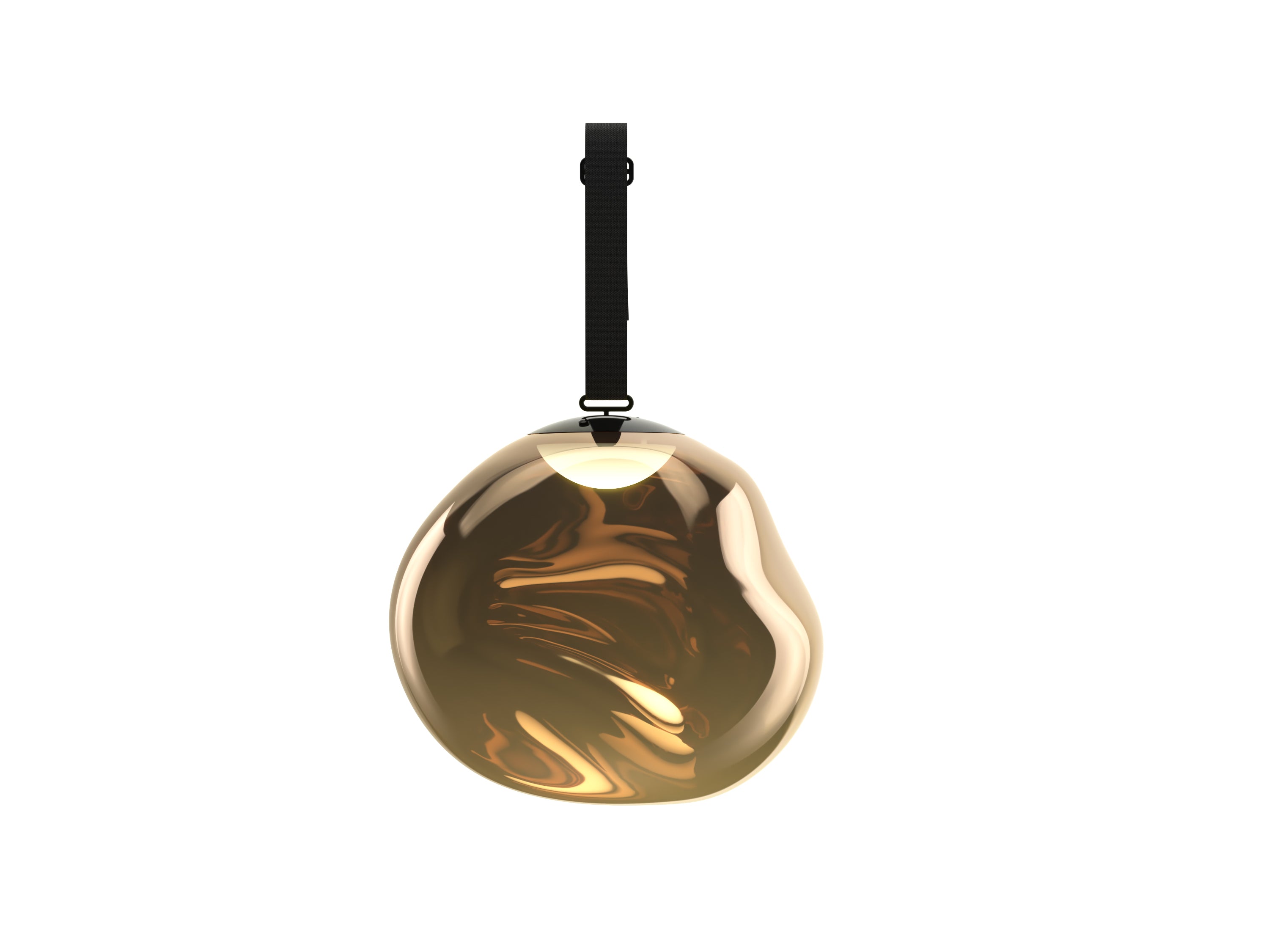 Tragbare Lampe LARGE MELT in Braun