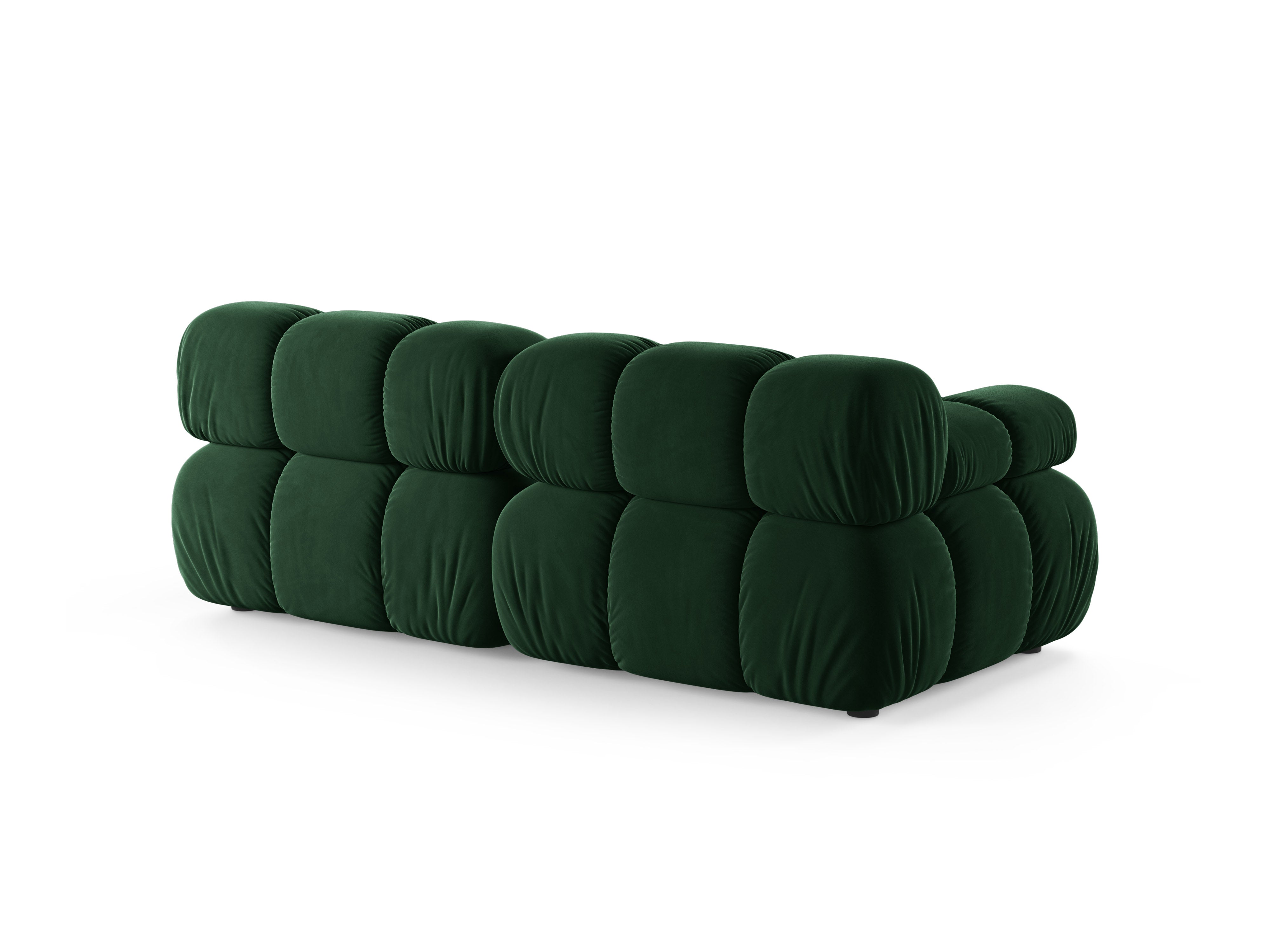 Modulares Samtsofa für 2 Personen BELLIS in Flaschengrün