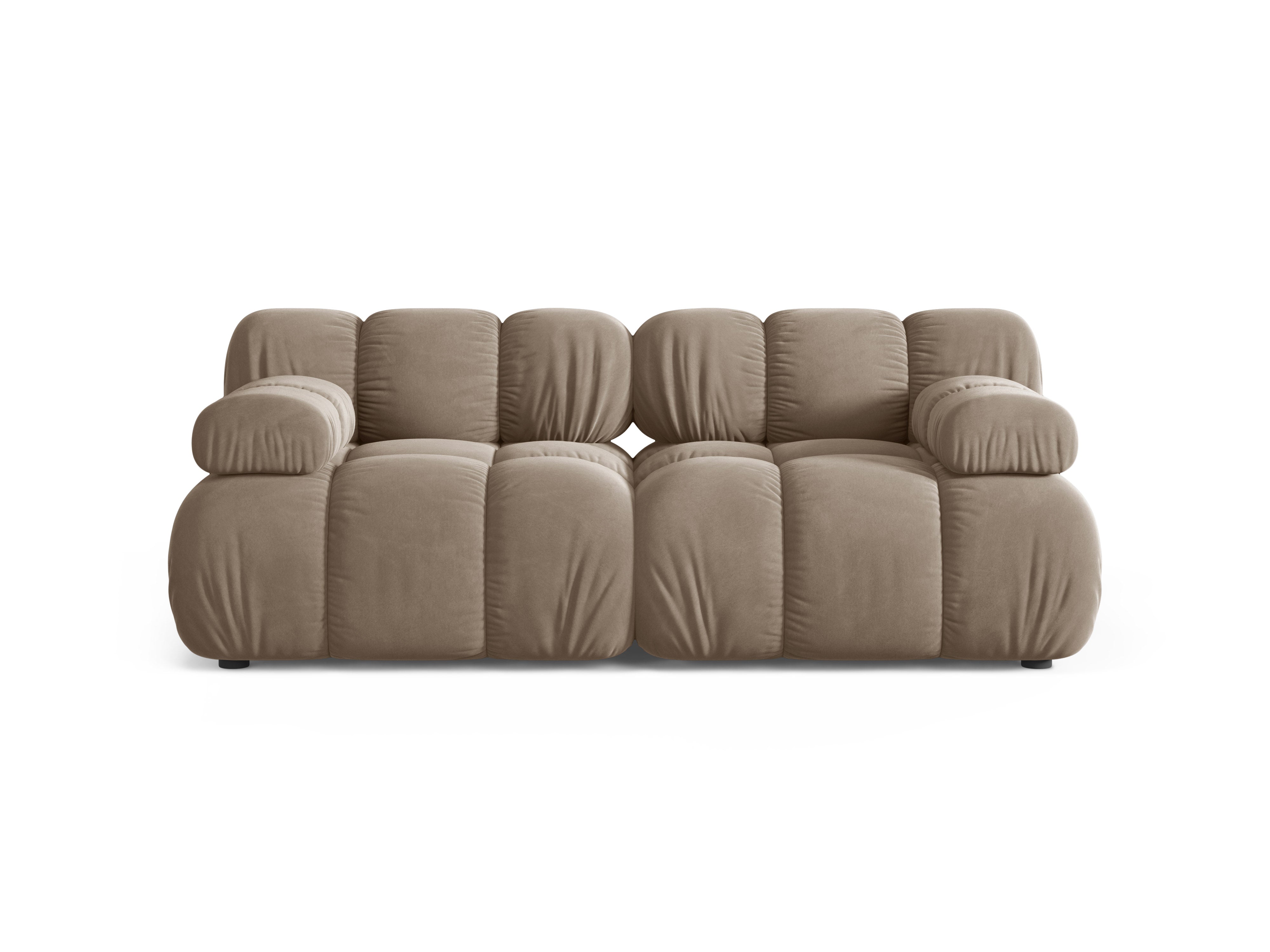 Modulares Samtsofa für 2 Personen BELLIS in Cappuccino