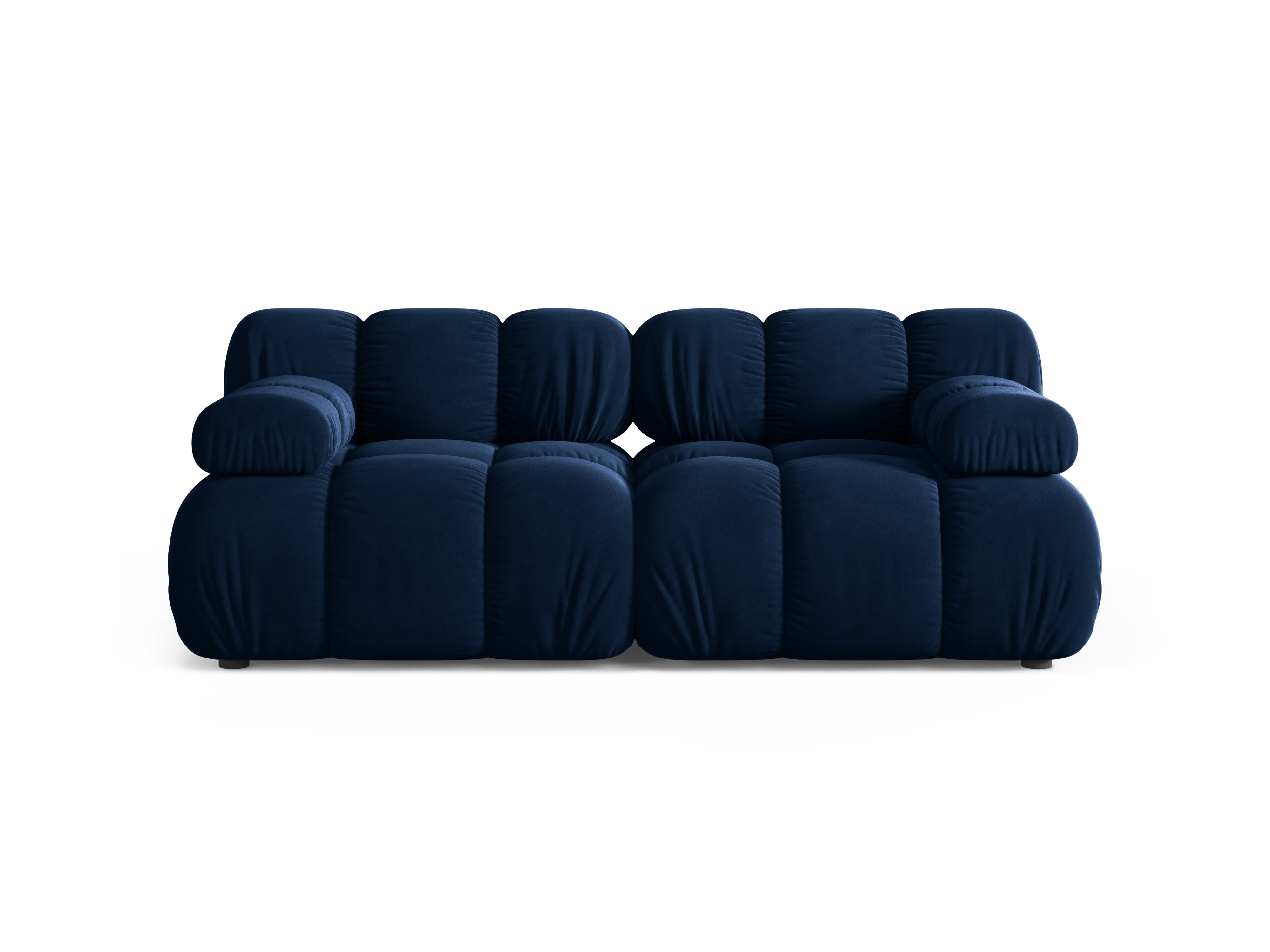 Modulares Samtsofa für 2 Personen BELLIS in königsblau