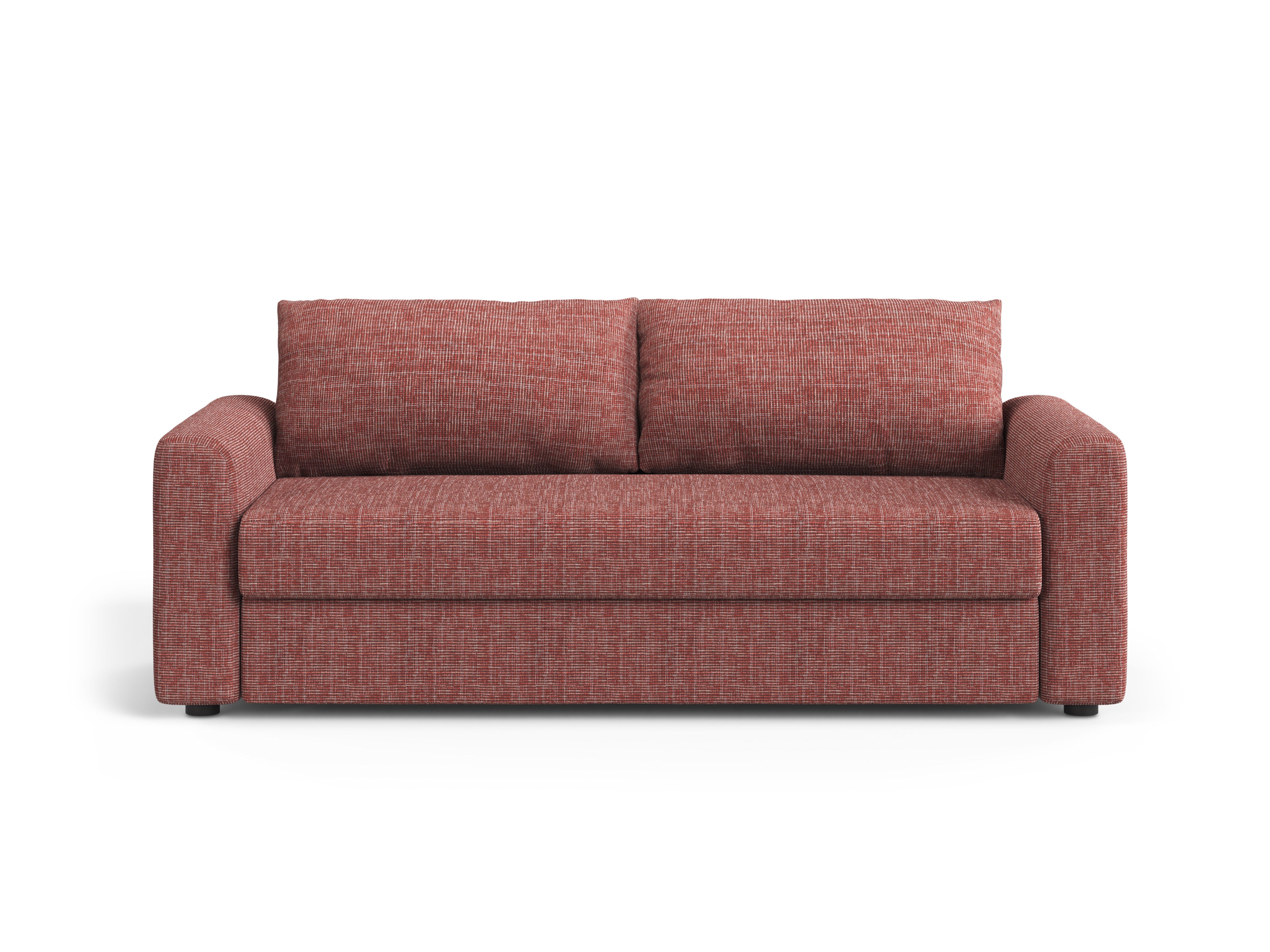 Sofa 3-Sitzer mit Schlaffunktion DAVID rot meliert