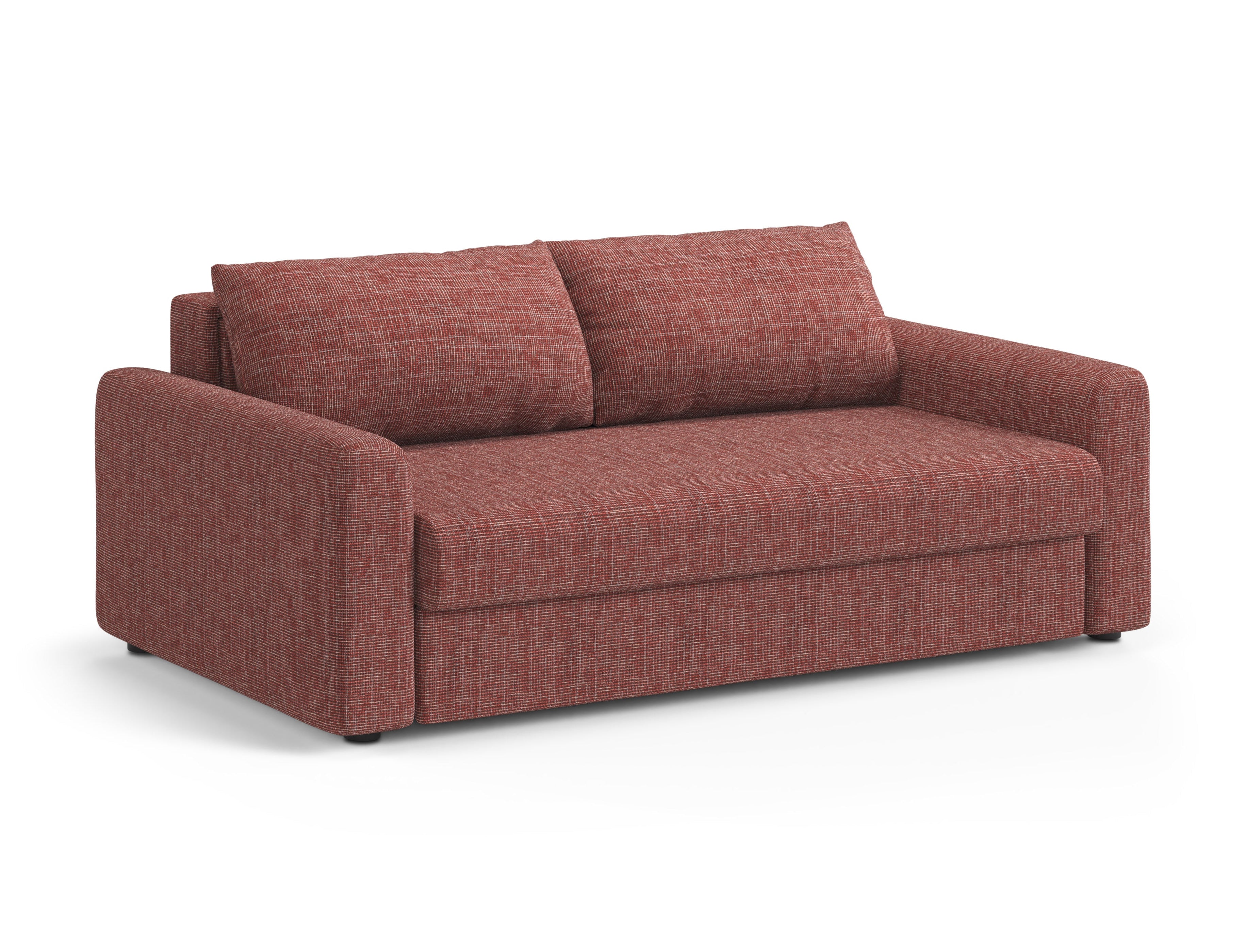 Sofa 3-Sitzer mit Schlaffunktion DAVID rot meliert