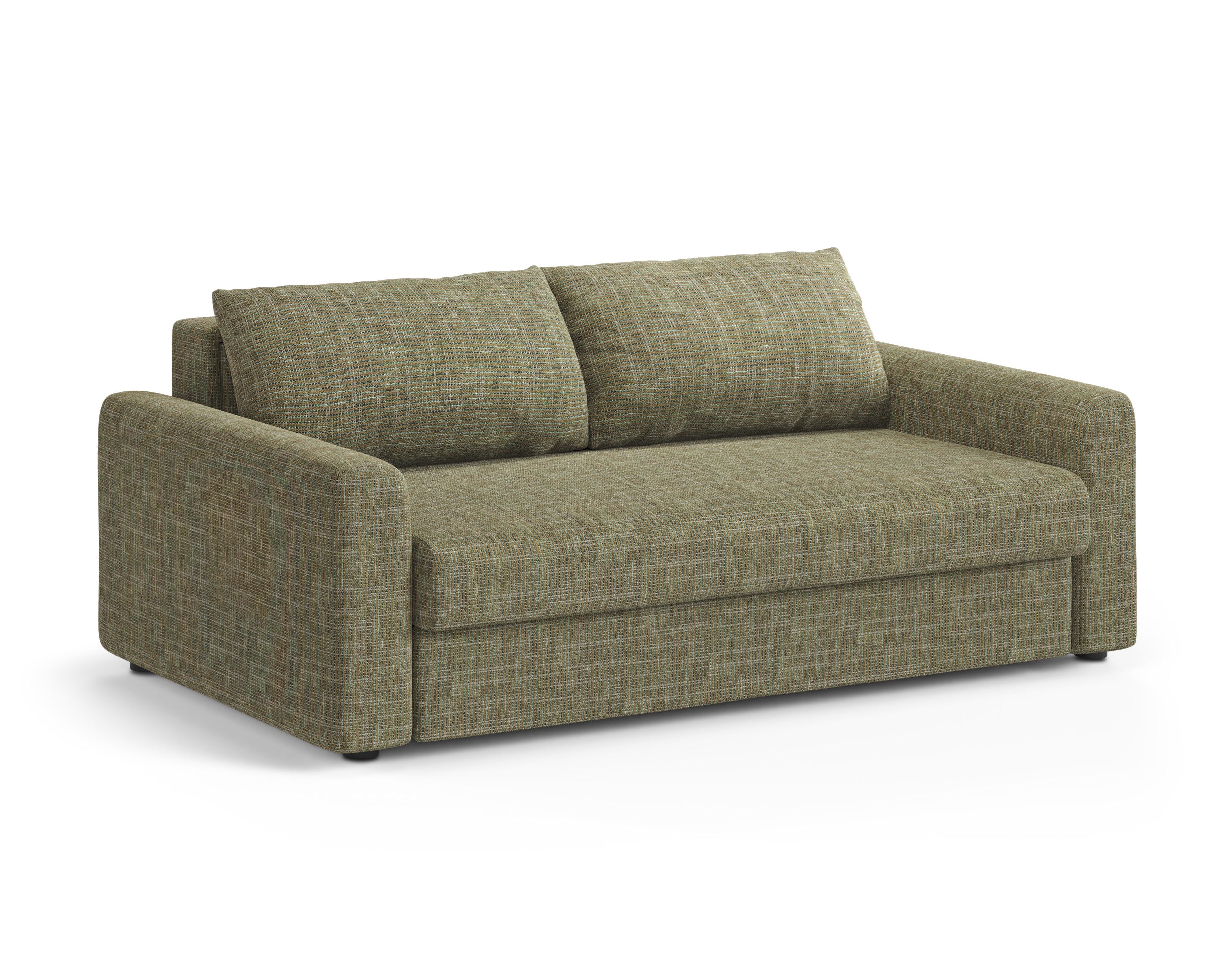3-Seater Sofa with Sleeping Function DAVID Olive Melange
