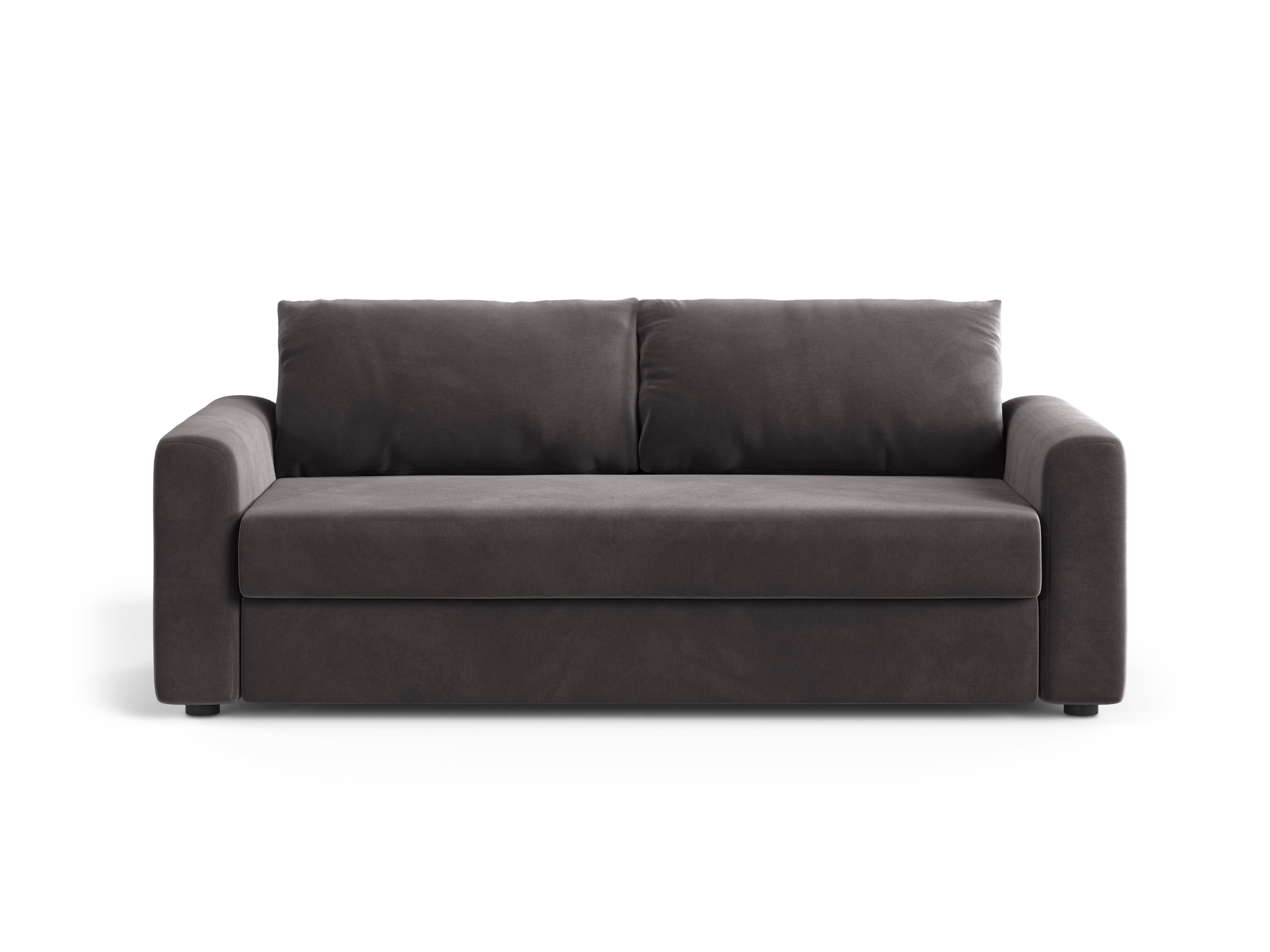 Sofa aus Samt für 3 Personen mit Schlaf-Funktion DAVID dunkelgrau
