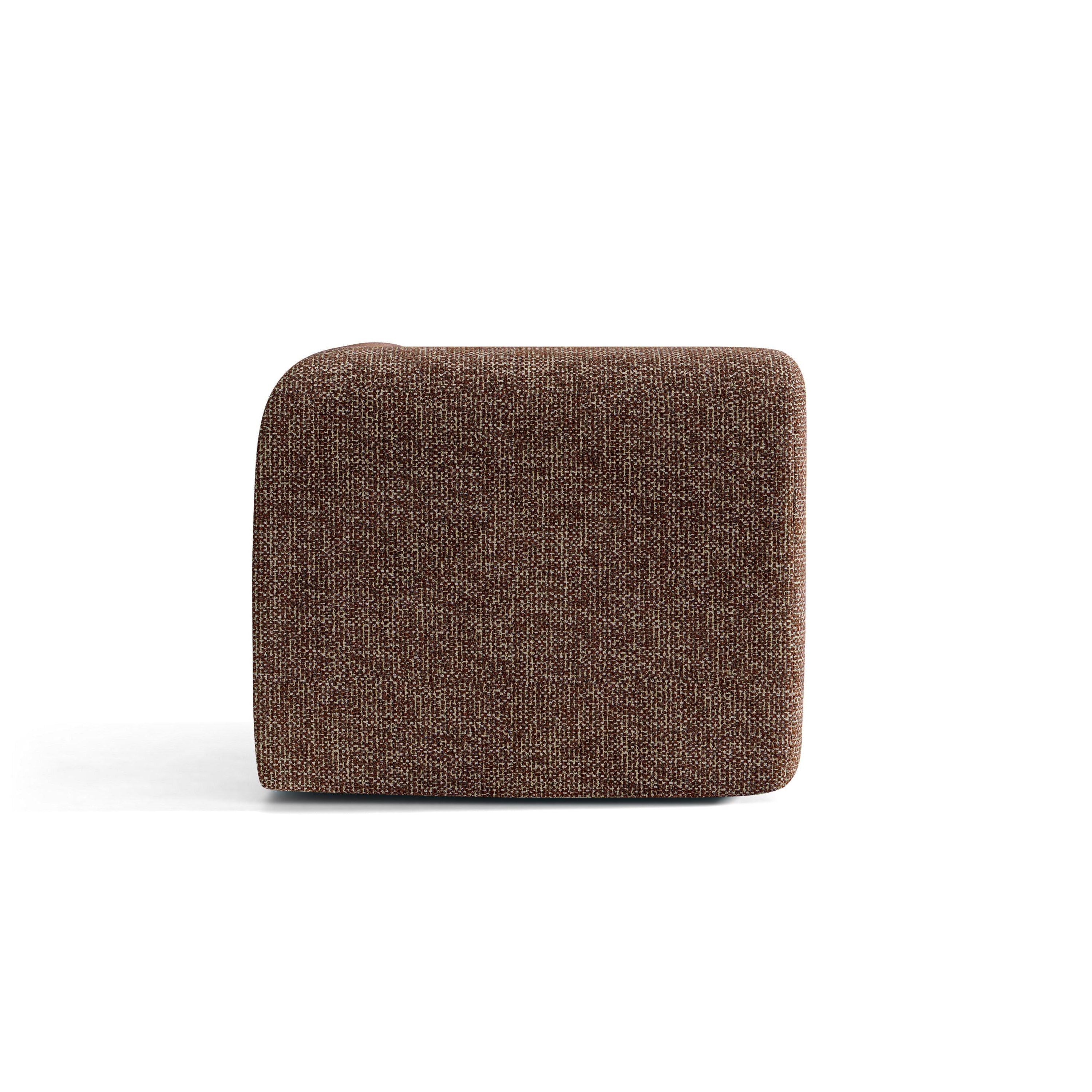Modulares Sofa NEO - Eckmodul in braunem Melange