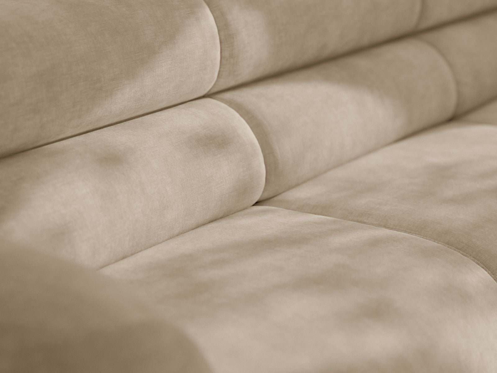Modulares Sofa NEO - Eckmodul in beigem Chenille