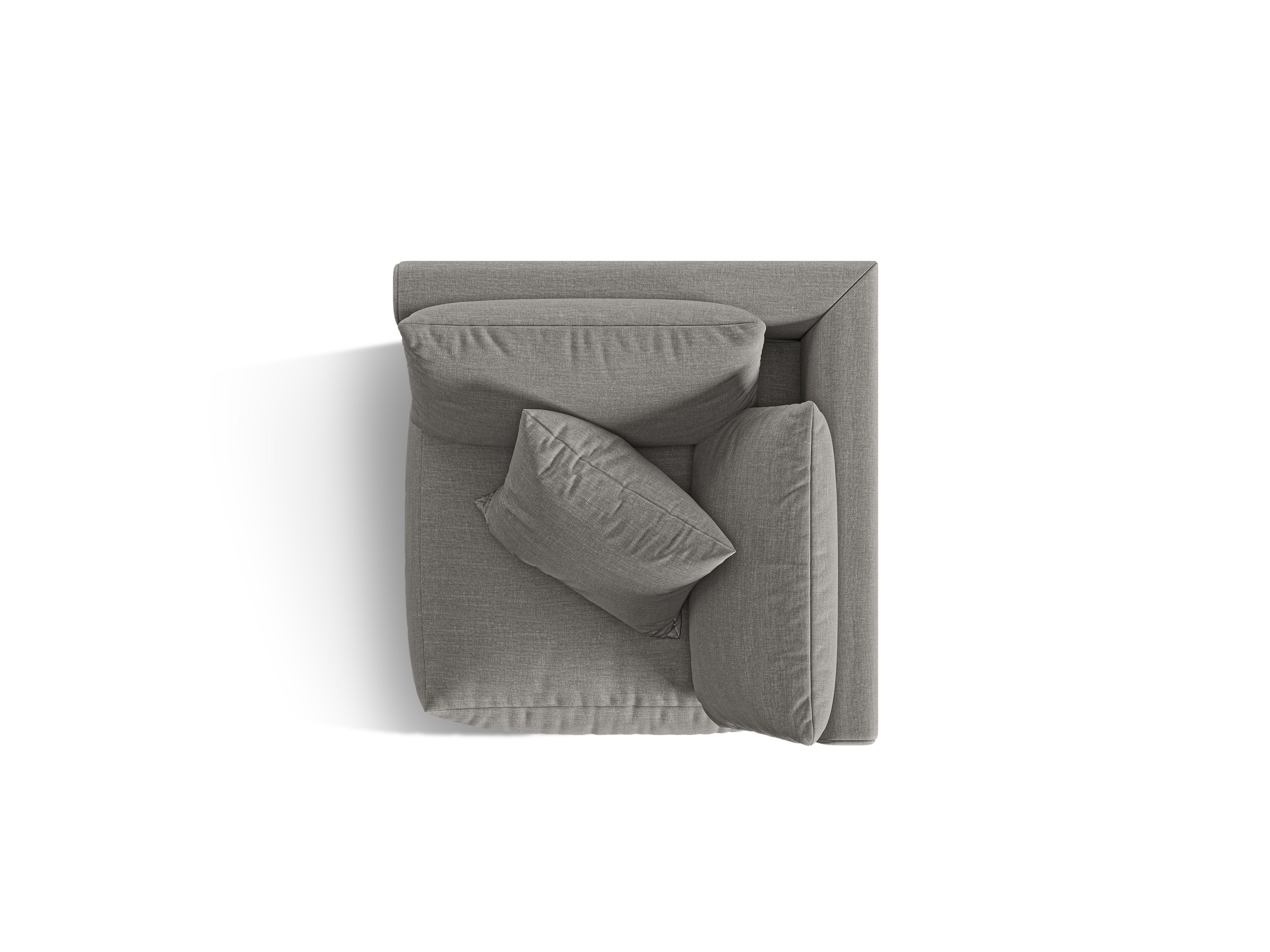 CHRIS modular sofa - gray chenille corner element