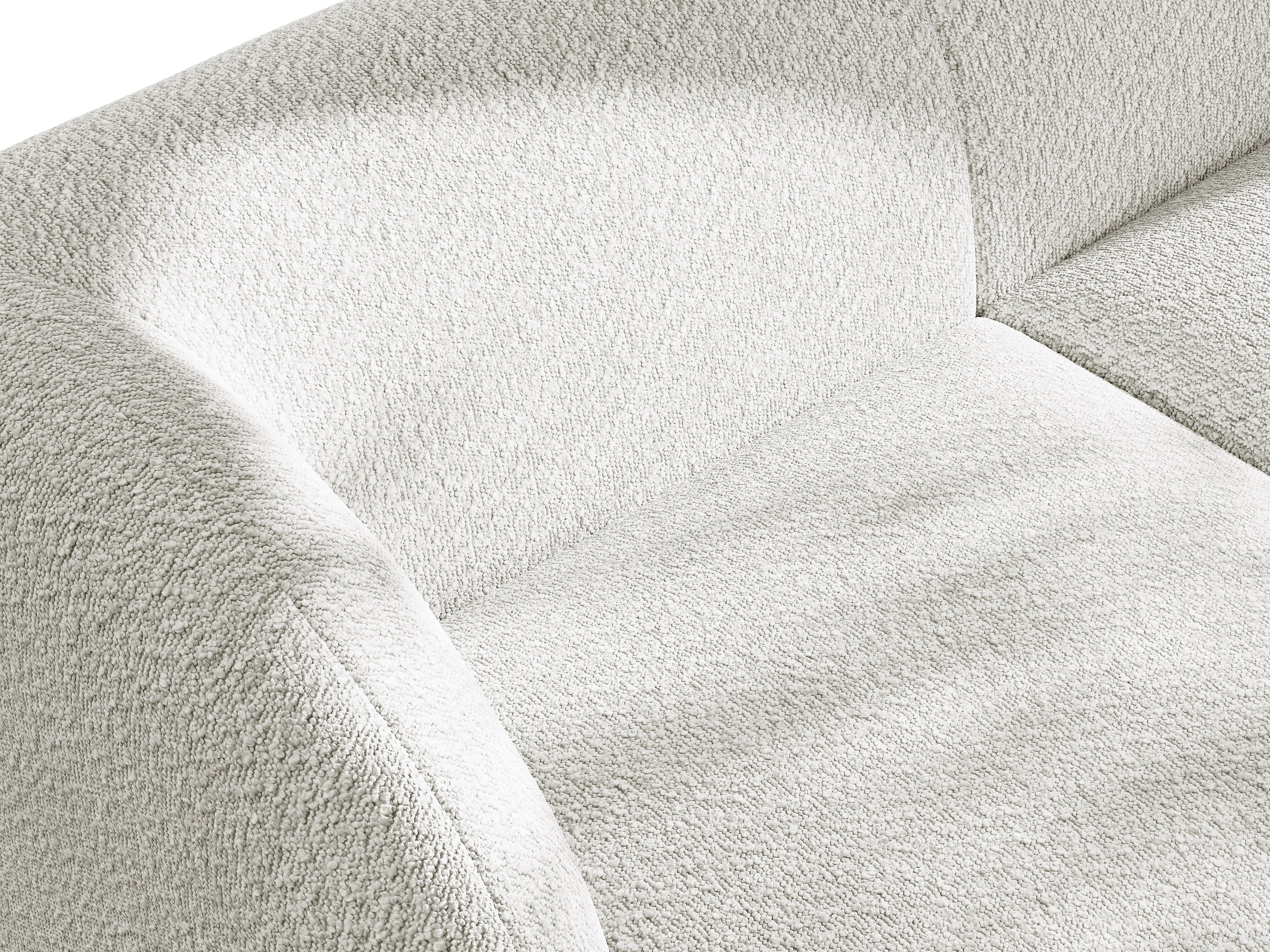 Sofa modułowa MILEY - moduł lewostronny biały boucle do salonu – Micadoni