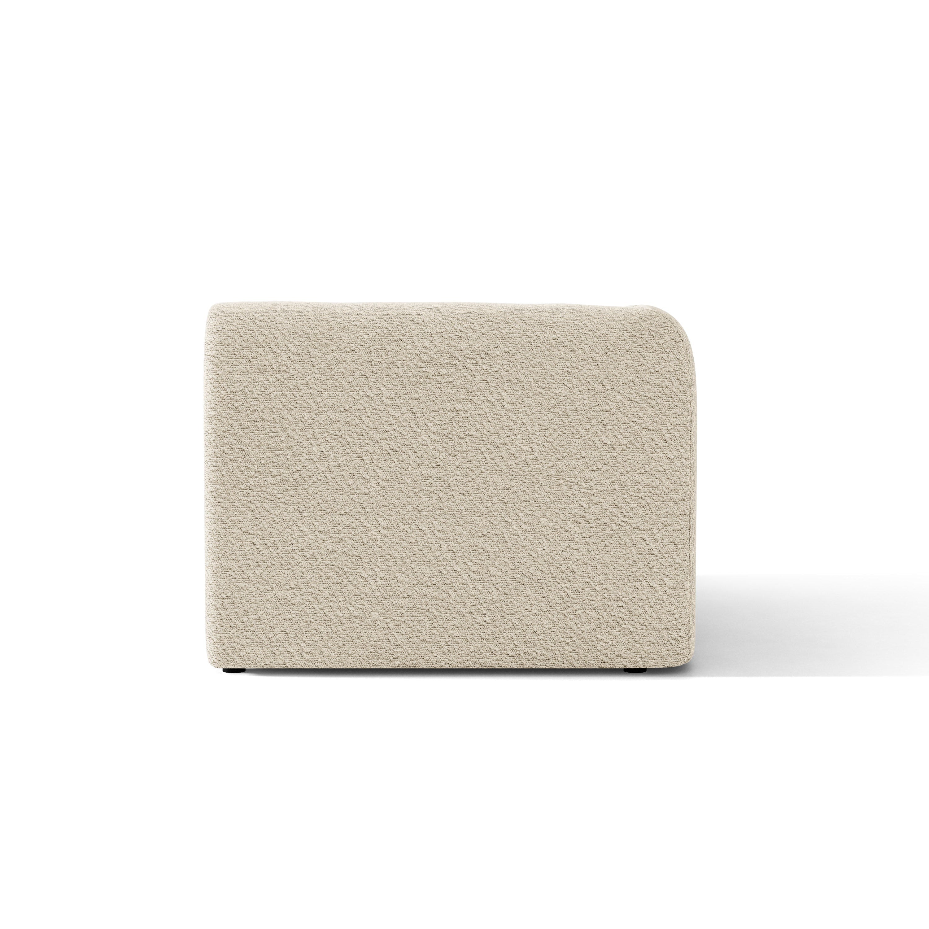 Sofa modułowa MILEY - moduł lewostronny beżowy boucle – tkanina bouclé