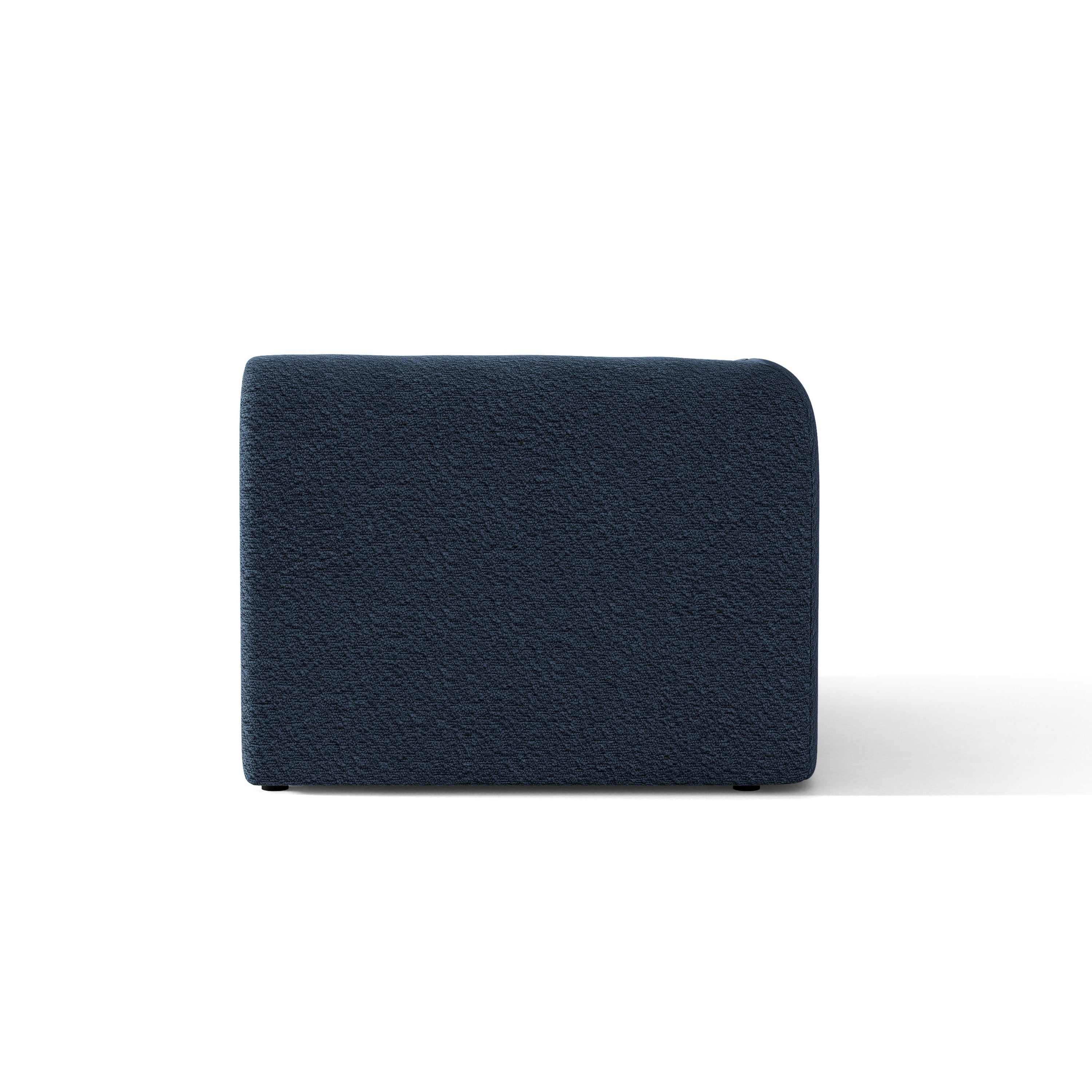 Modulares Sofa MILEY - linkes Modul in dunkelblauem Boucle
