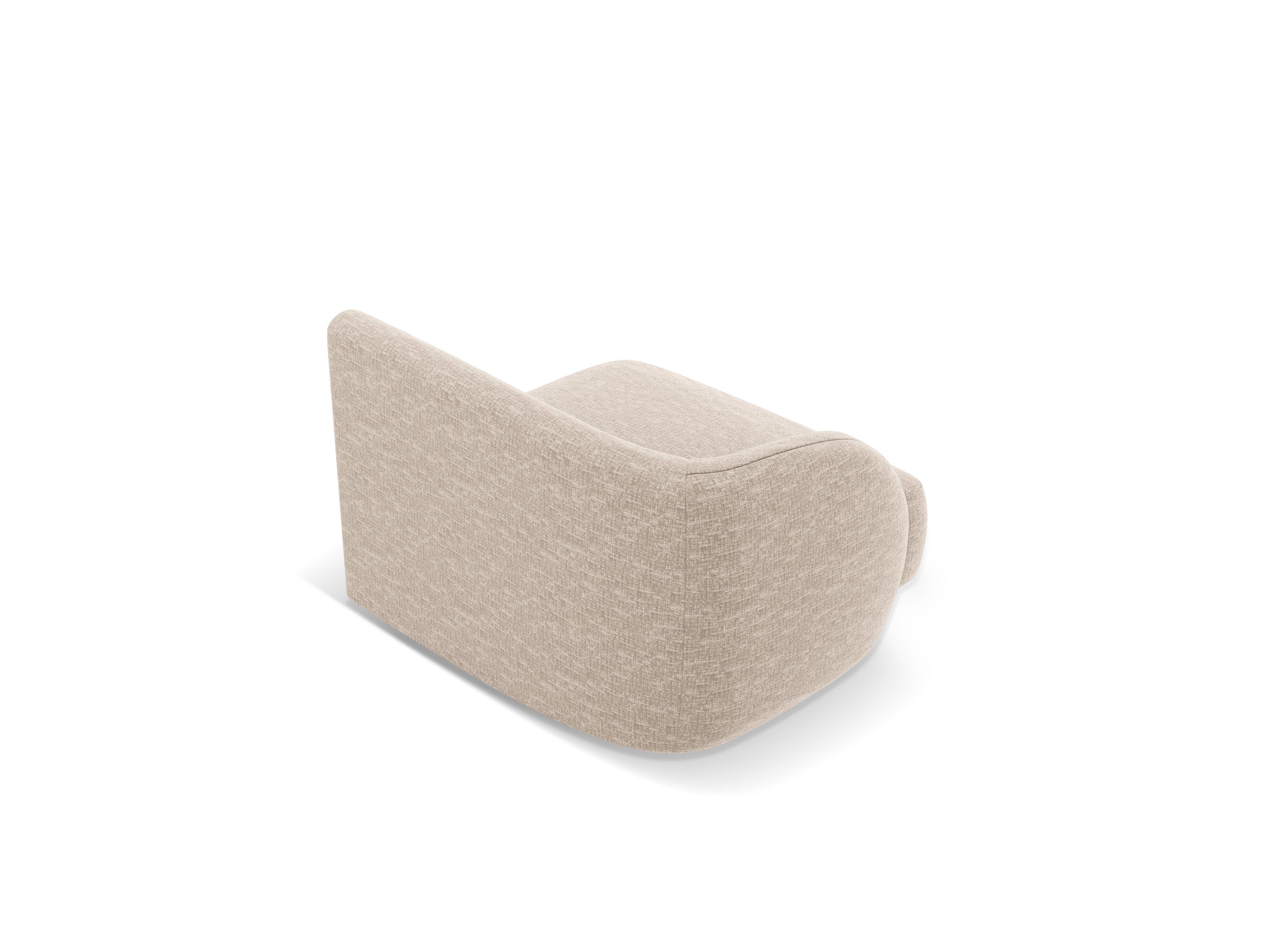 MILEY Modular Sofa - Left-Side Module in Beige Silky Chenille