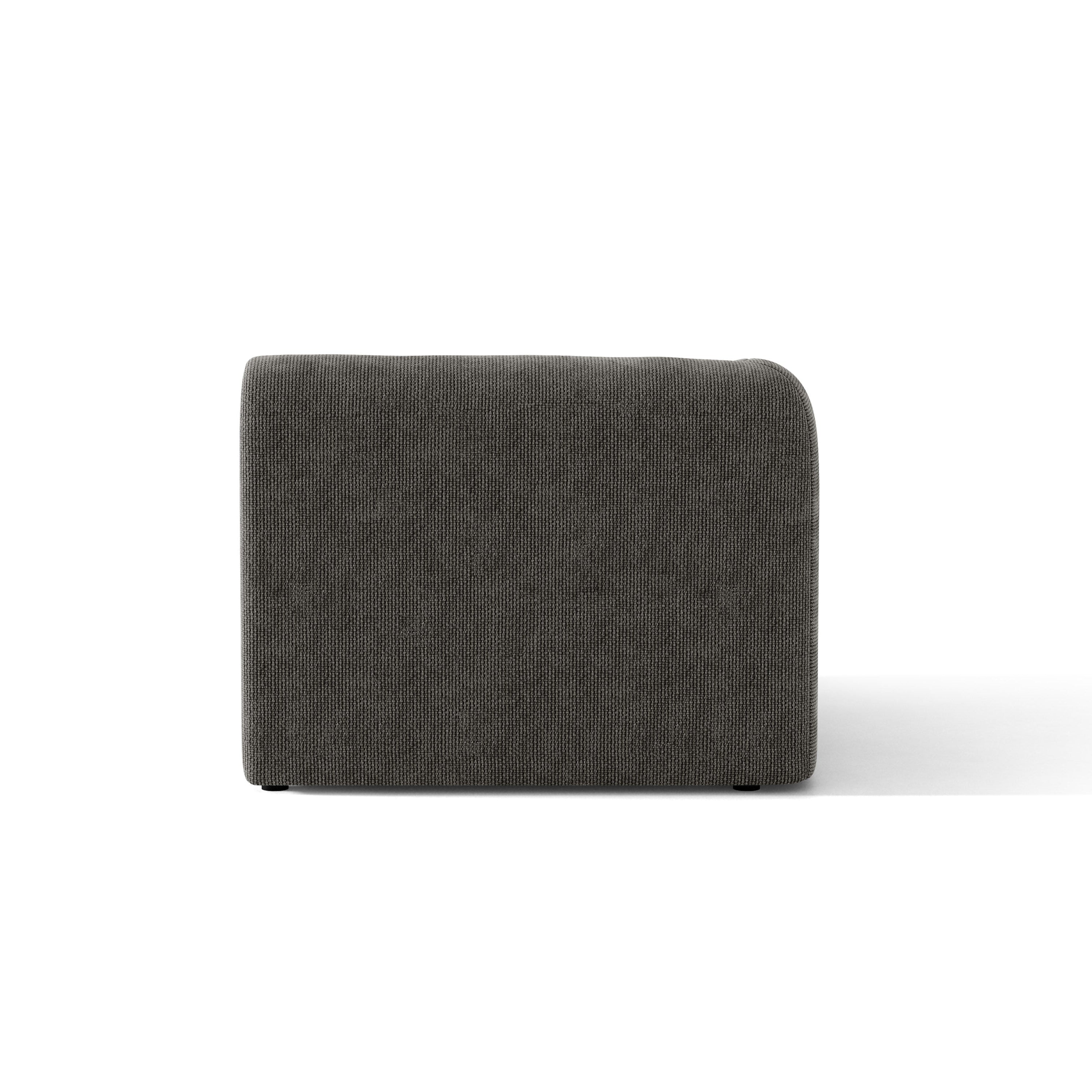 Modulares Sofa MILEY - linkes Modul in grauem, seidigem Chenille