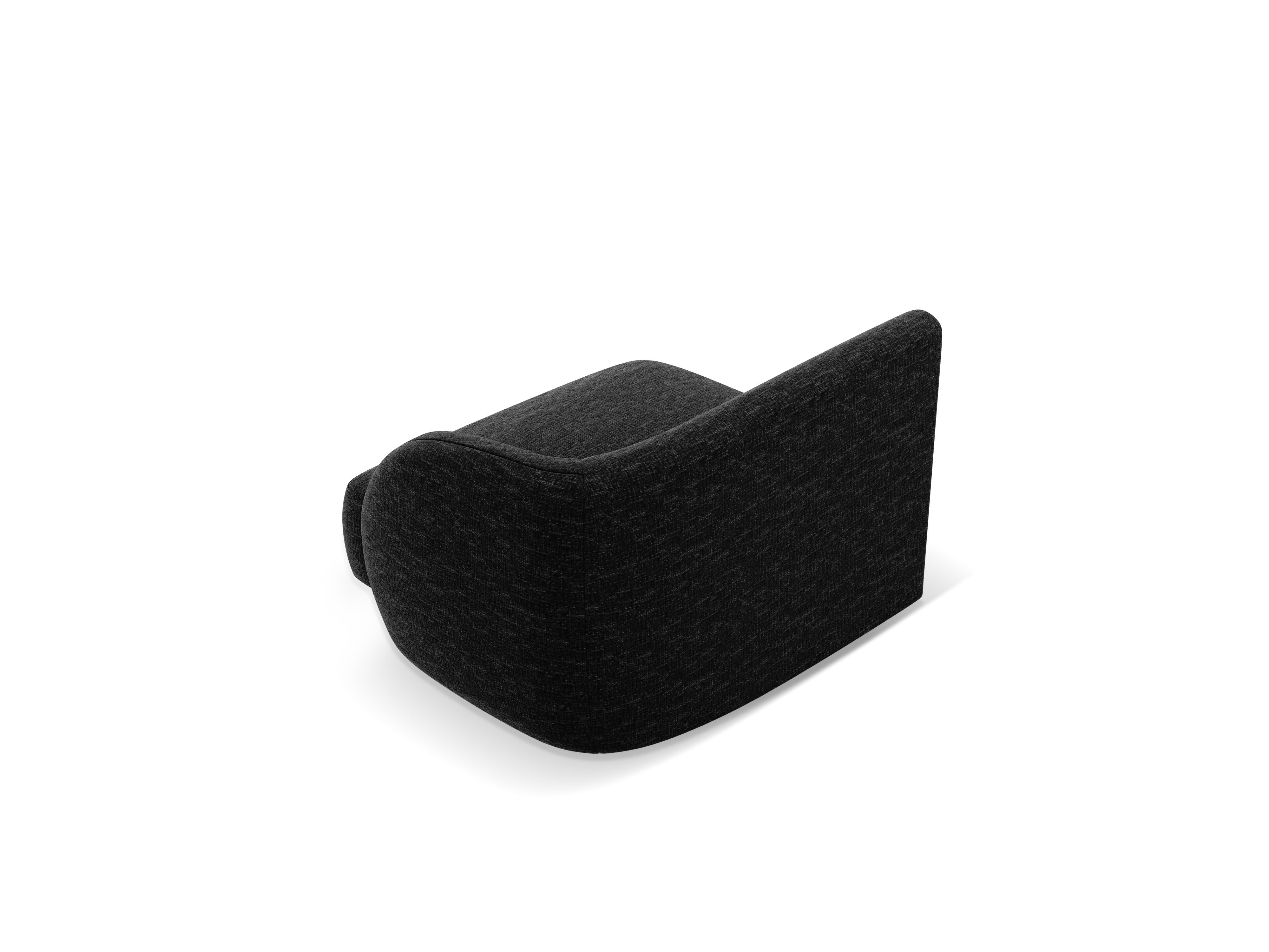 MILEY Modular Sofa - Right Side Module Black Silky Chenille