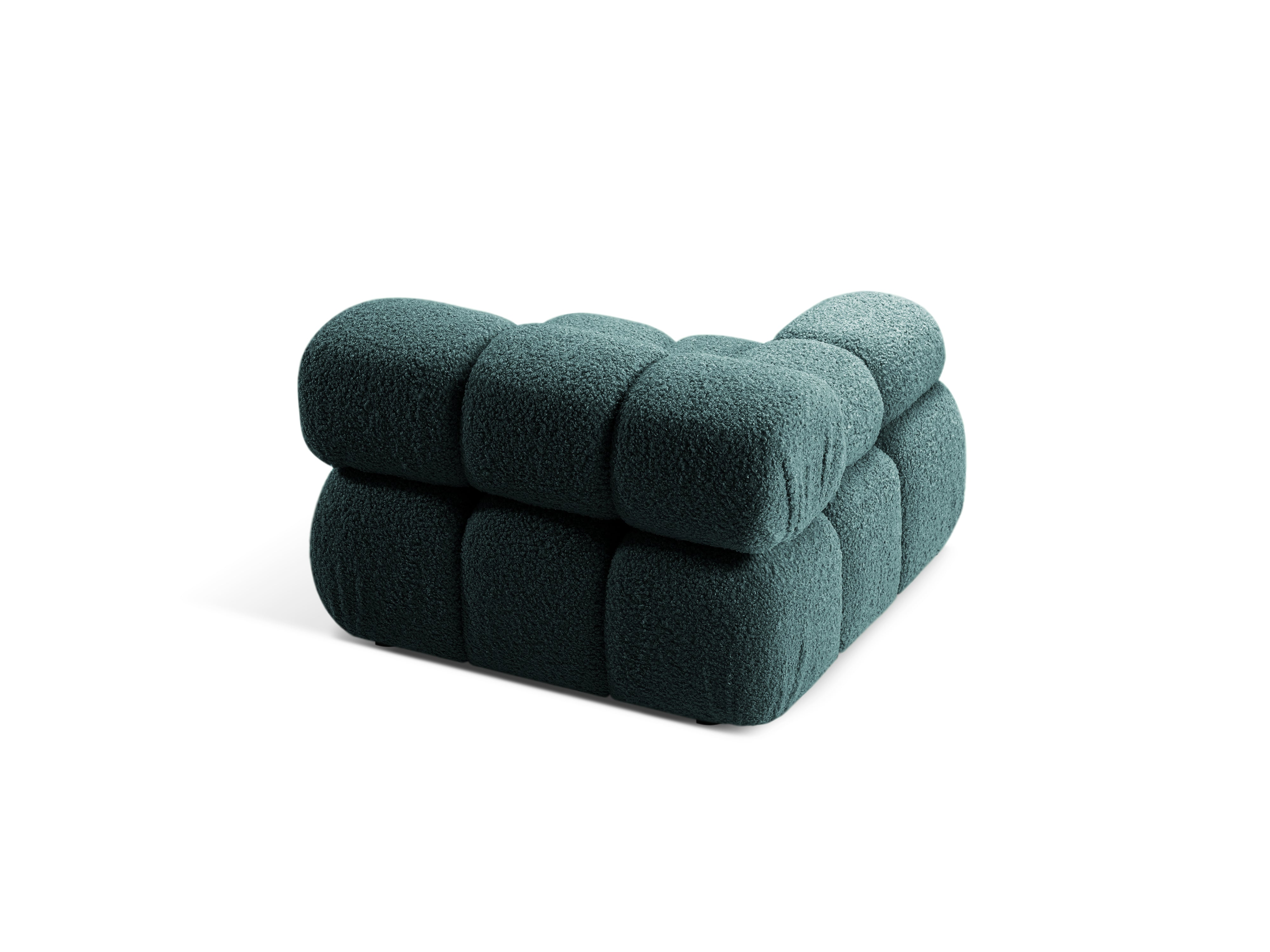 Modulares Sofa BELLIS - linkes tiefes Modul in Petrol Boucle