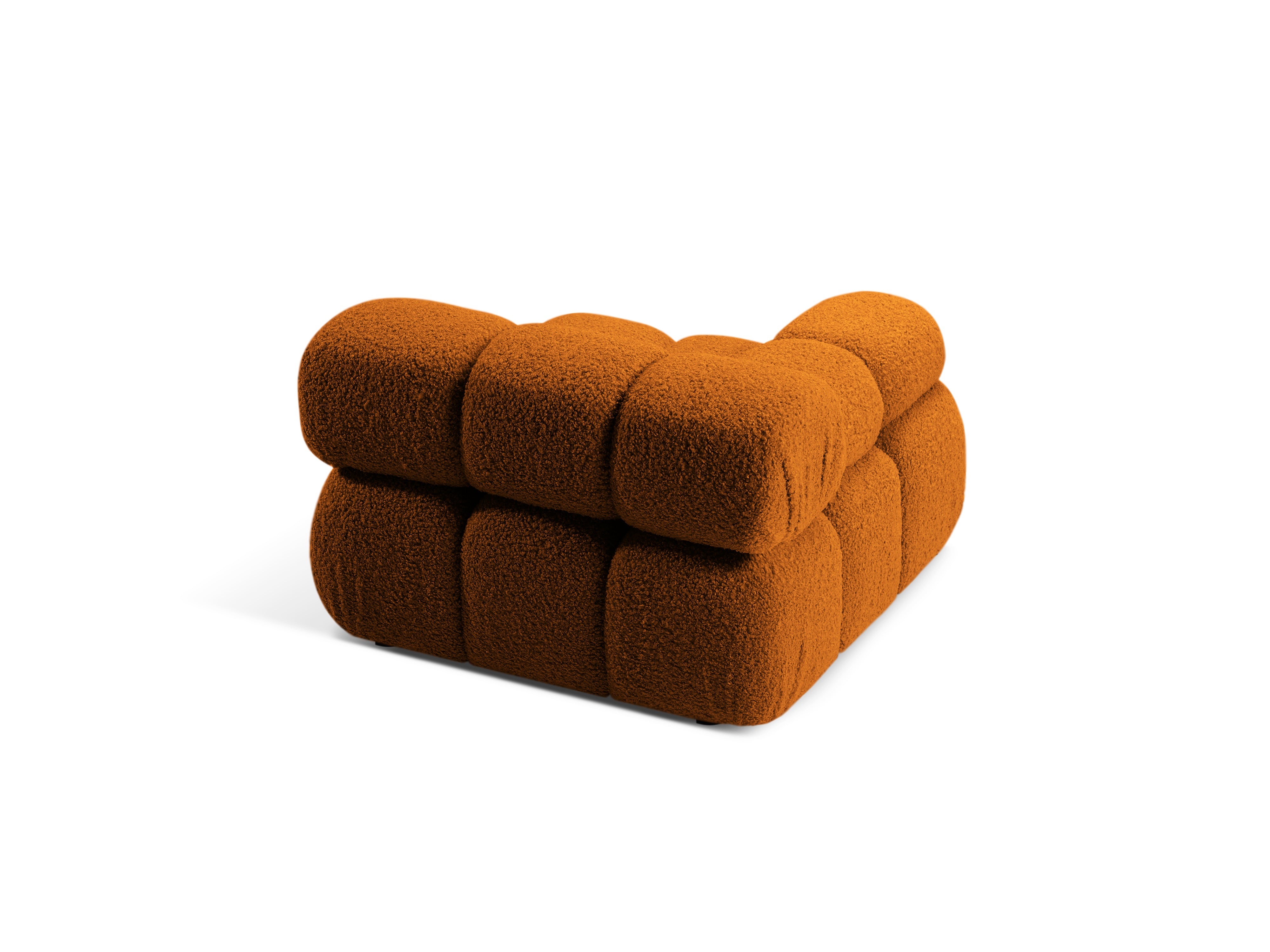 Modulares Sofa BELLIS - linkes Element in ziegelrotem Boucle