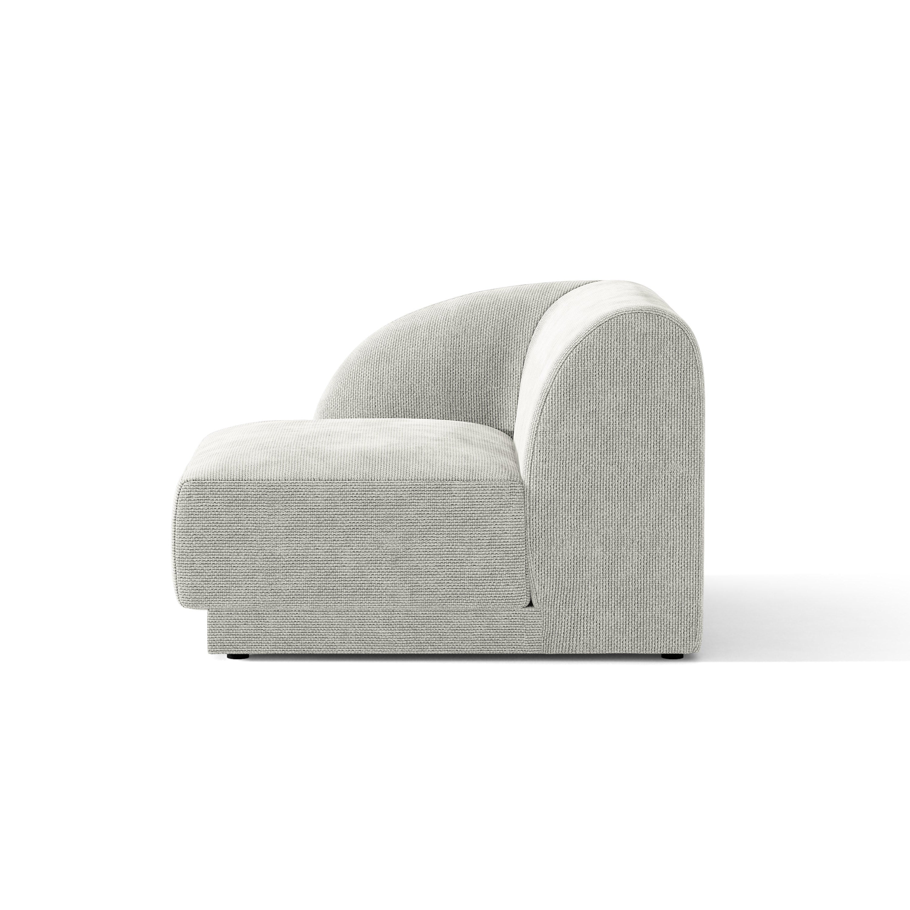 Modulsofa MILEY - linkes Modul graues Chenille