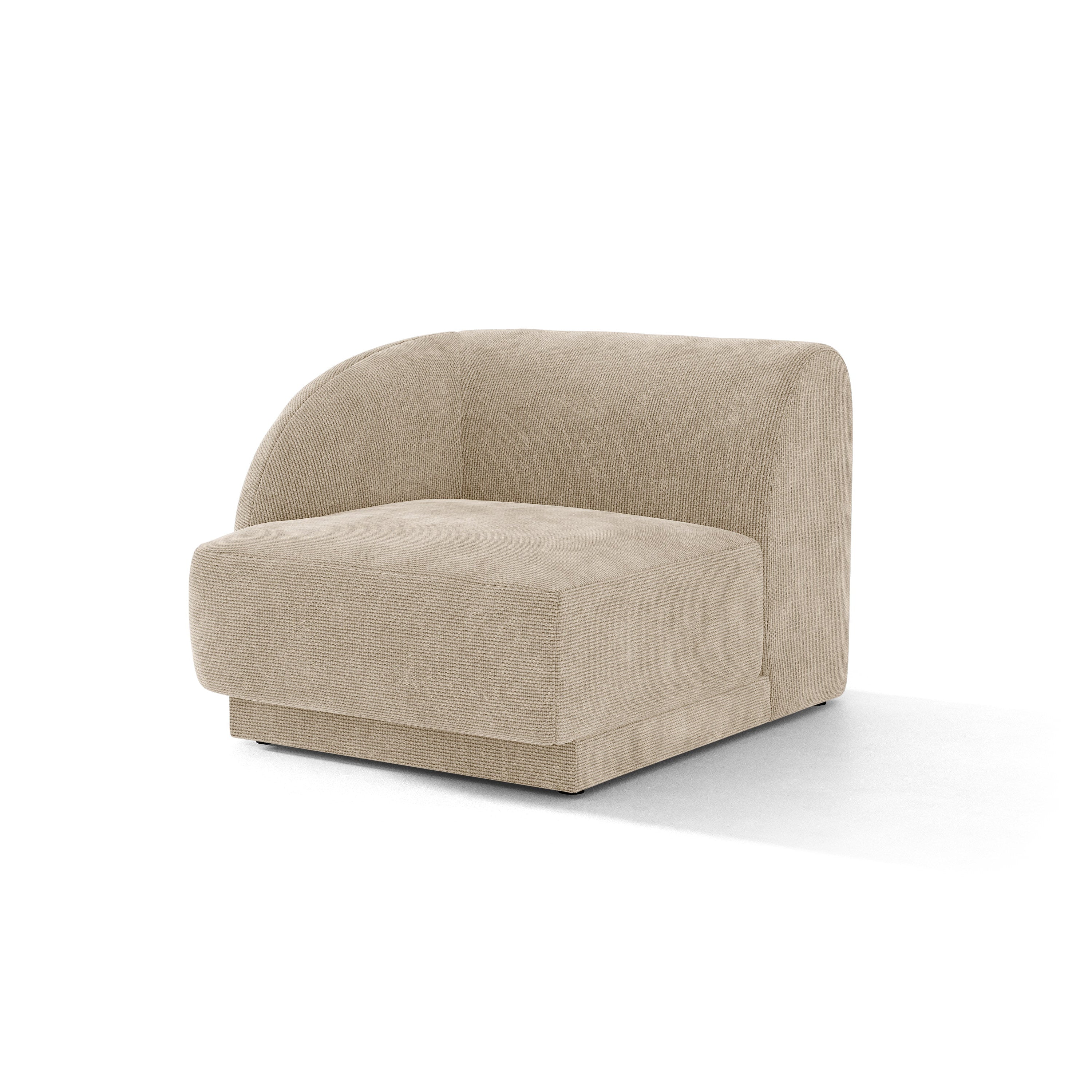 Modulares Sofa - Linkes Modul MILEY in beigem Chenille