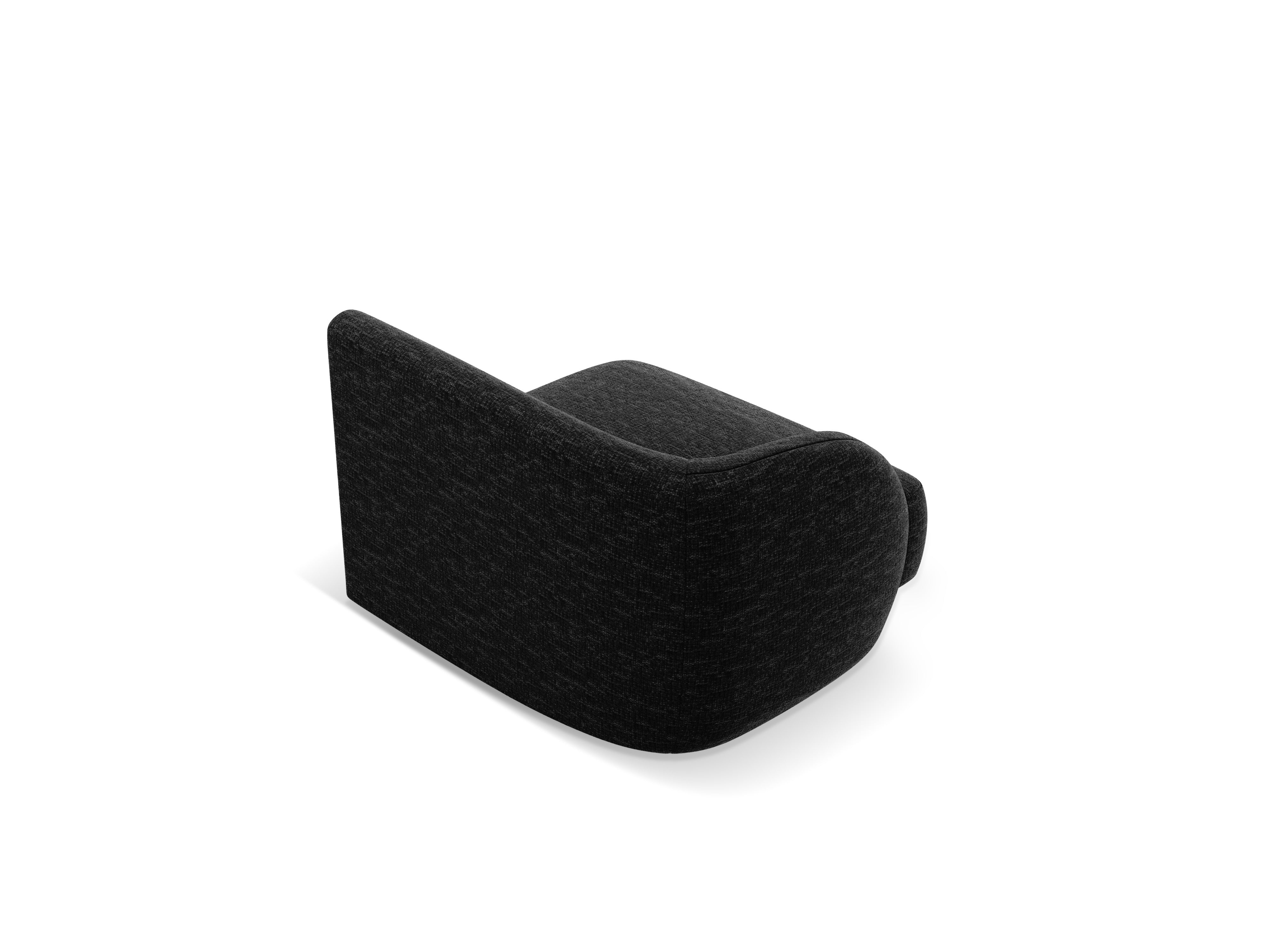 Modular sofa - left module MILEY black chenille