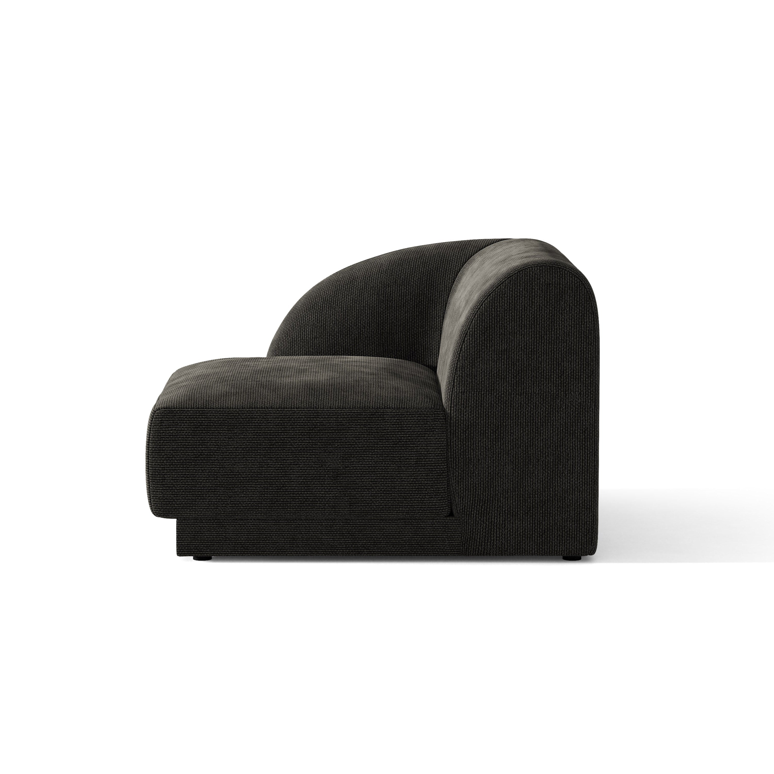 Modulares Sofa - Linkes Modul MILEY schwarzer Chenille