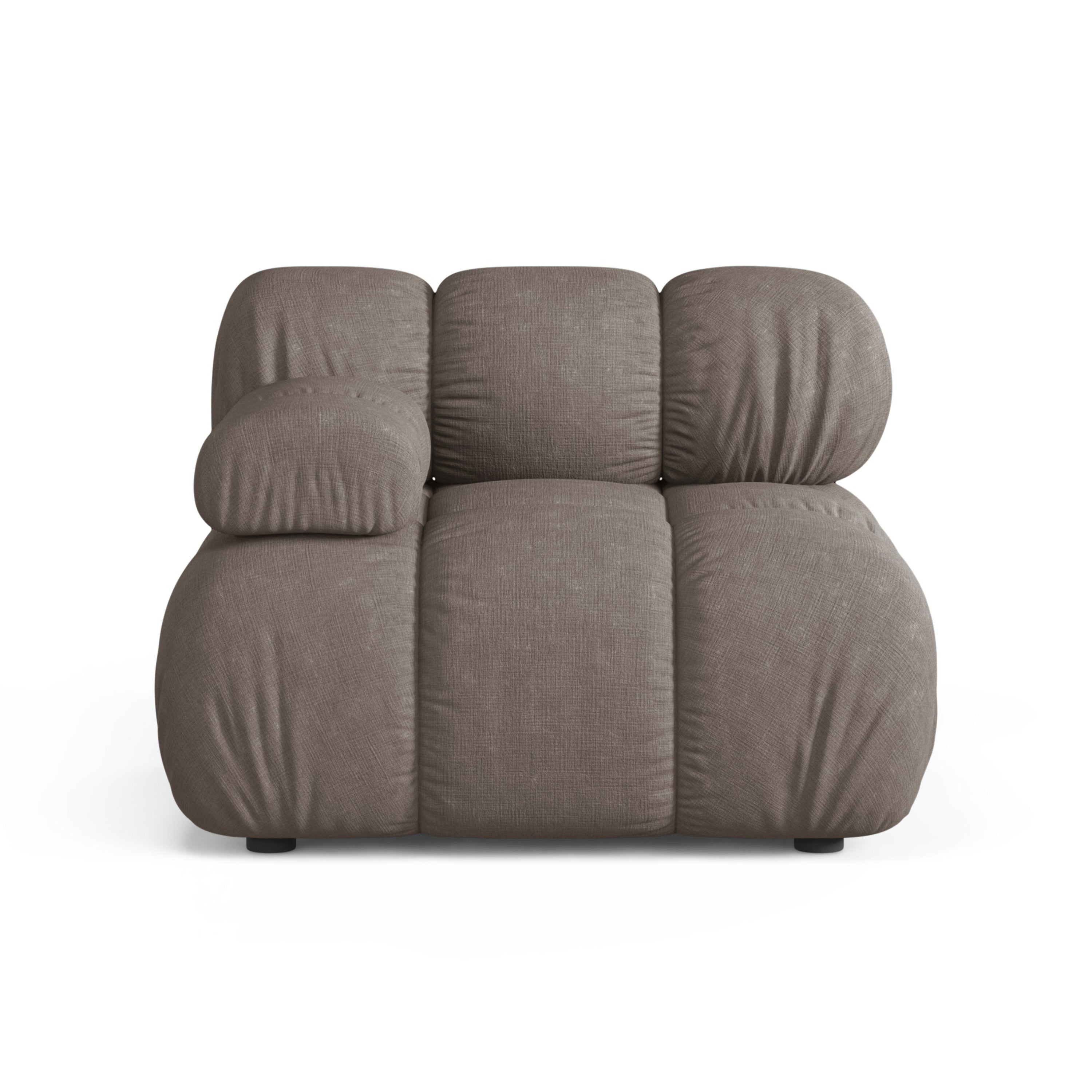 Modulares Sofa BELLIS - linkes Modul in dunklem Cappuccino