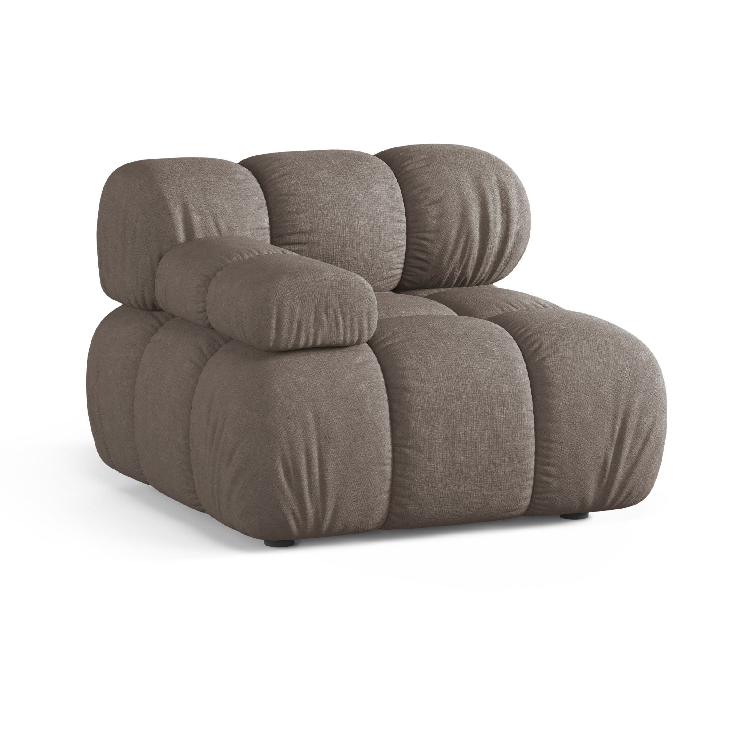 Modulares Sofa BELLIS - linkes Modul in dunklem Cappuccino