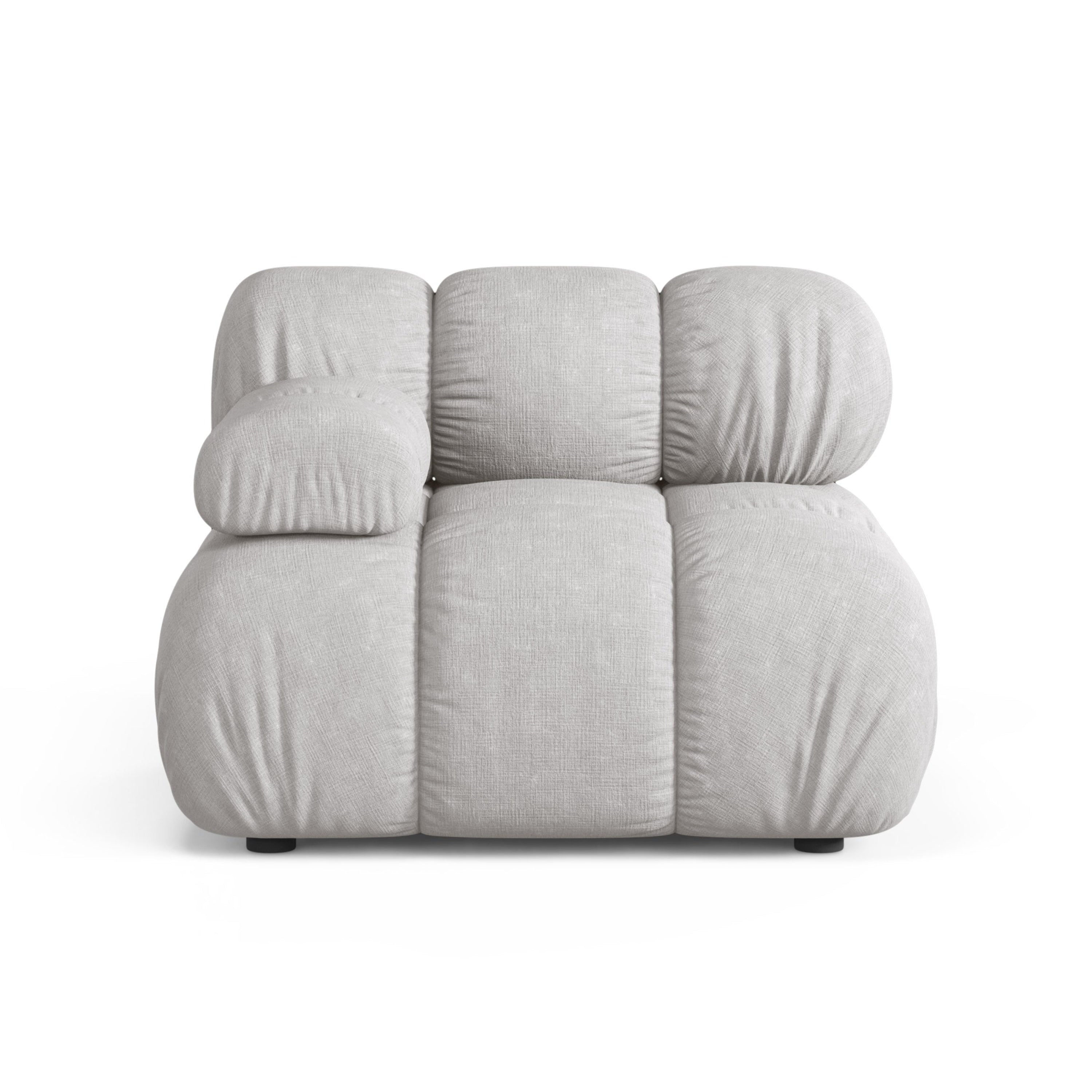 Modulares Sofa BELLIS - linkes Modul in Hellgrau
