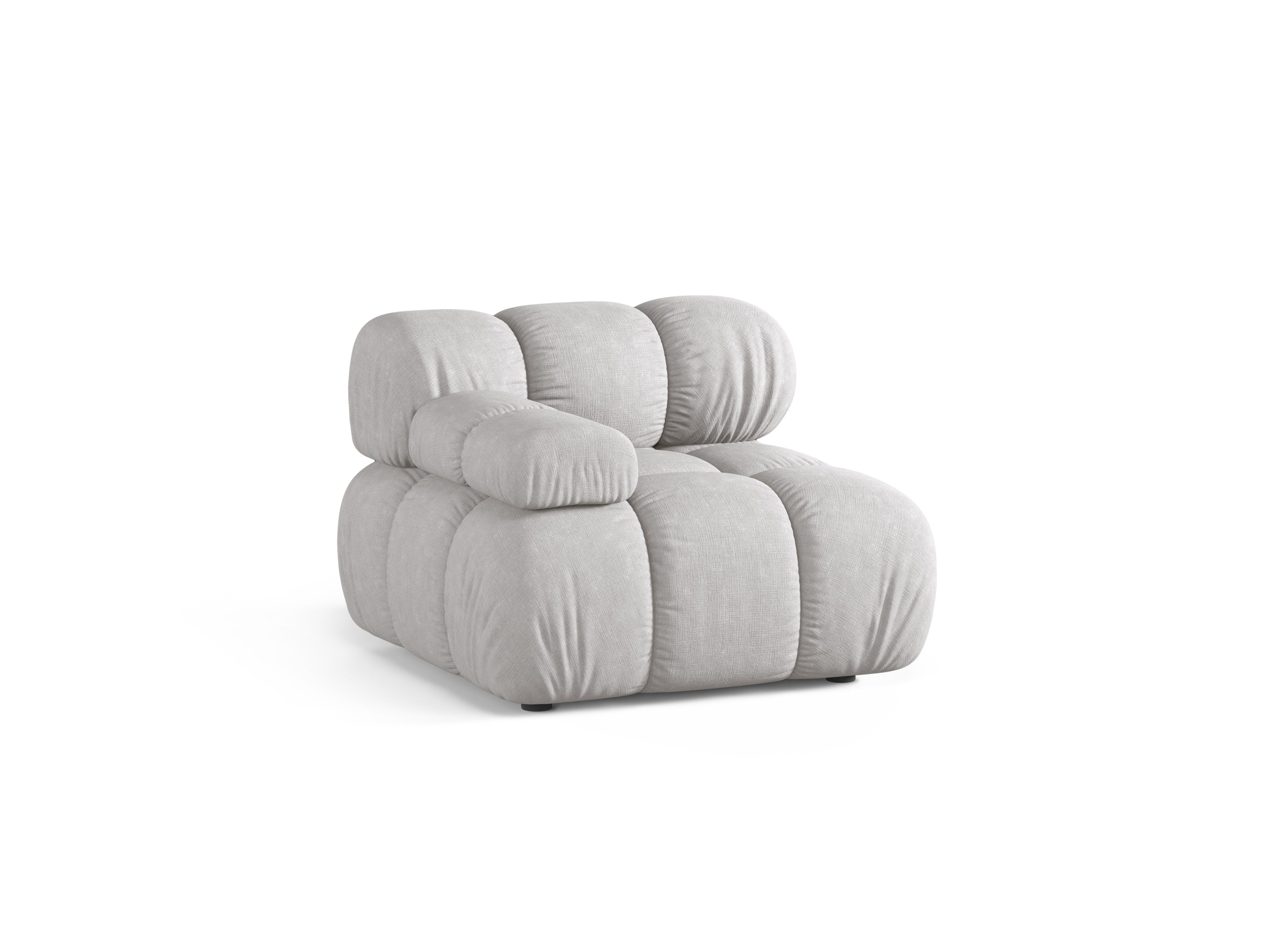 Modulares Sofa BELLIS - linkes Modul in Hellgrau