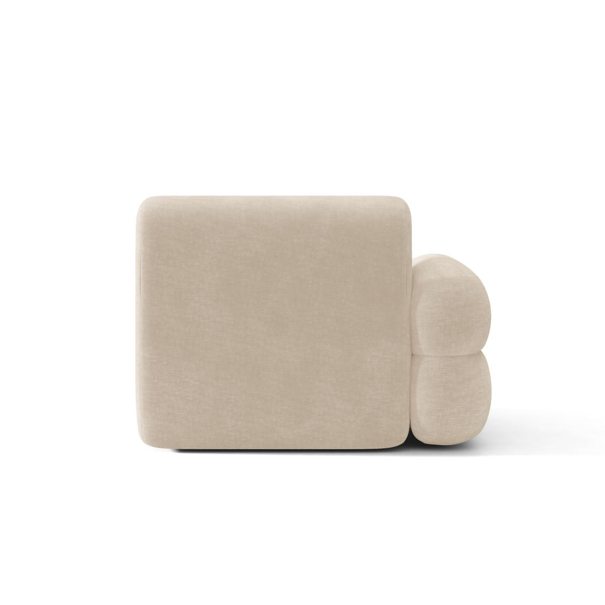 Modulares Sofa NEO - linkes Modul in hellbeigem Chenille
