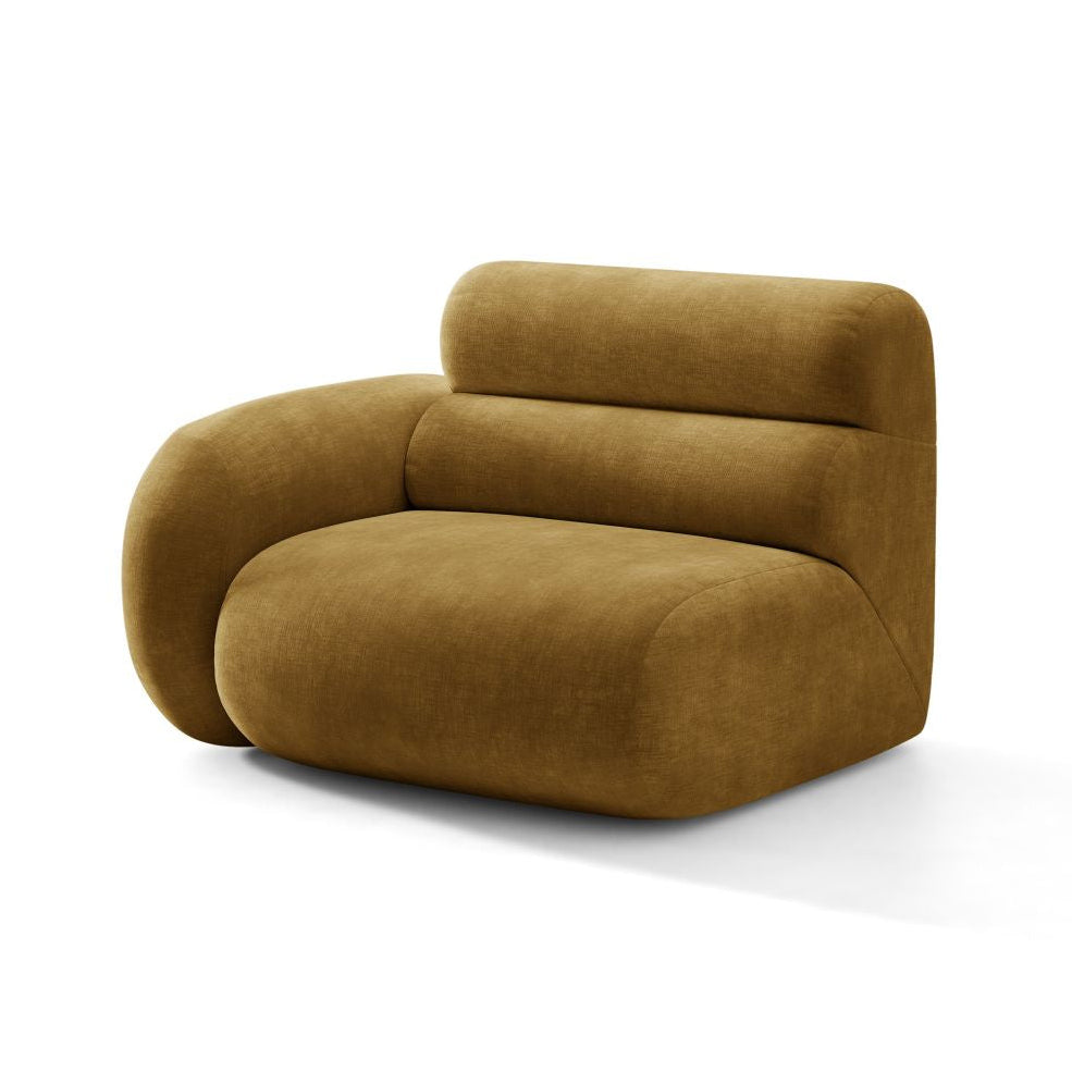 Modulares Sofa NEO - linkes Modul in senfgelbem Chenille