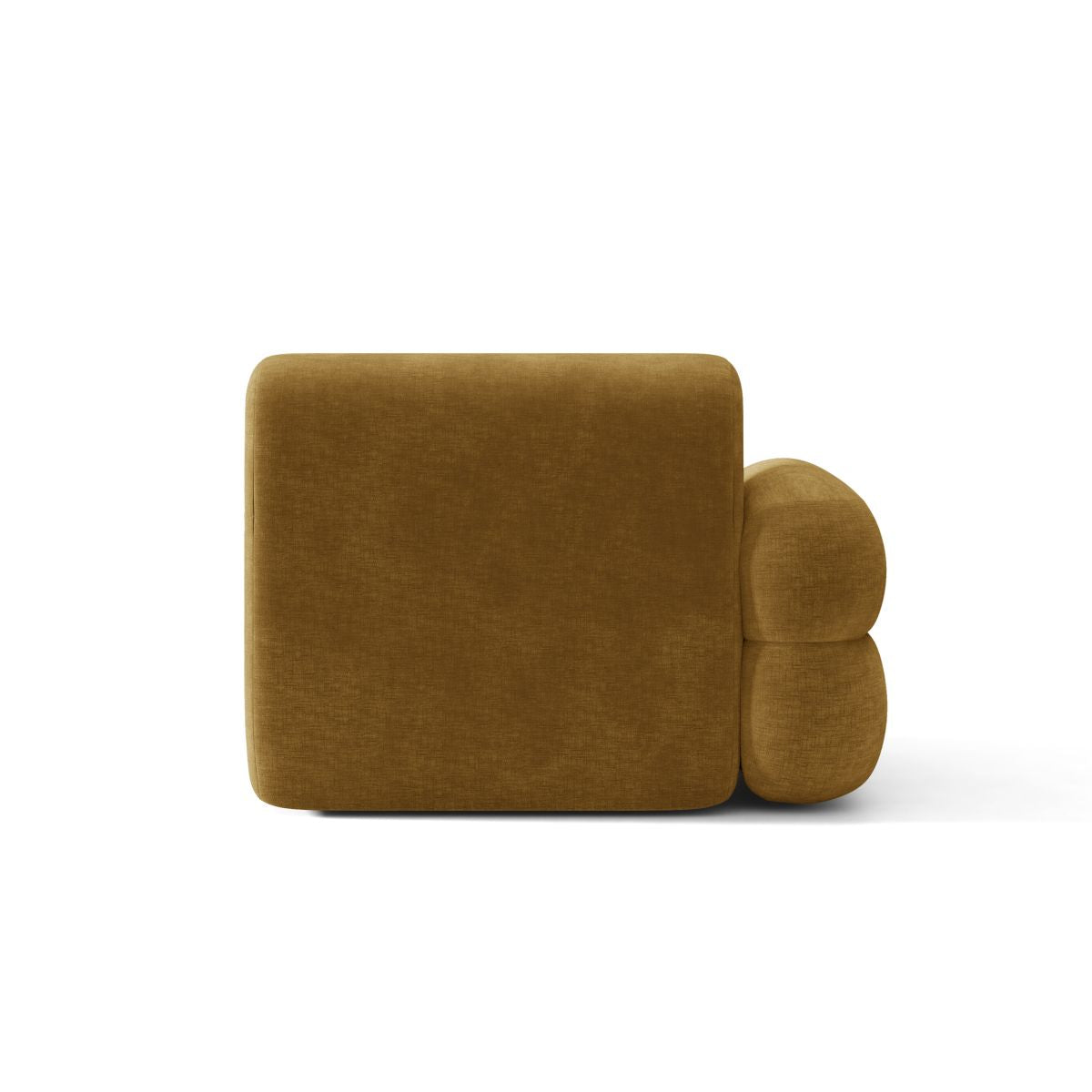 Modulares Sofa NEO - linkes Modul in senfgelbem Chenille