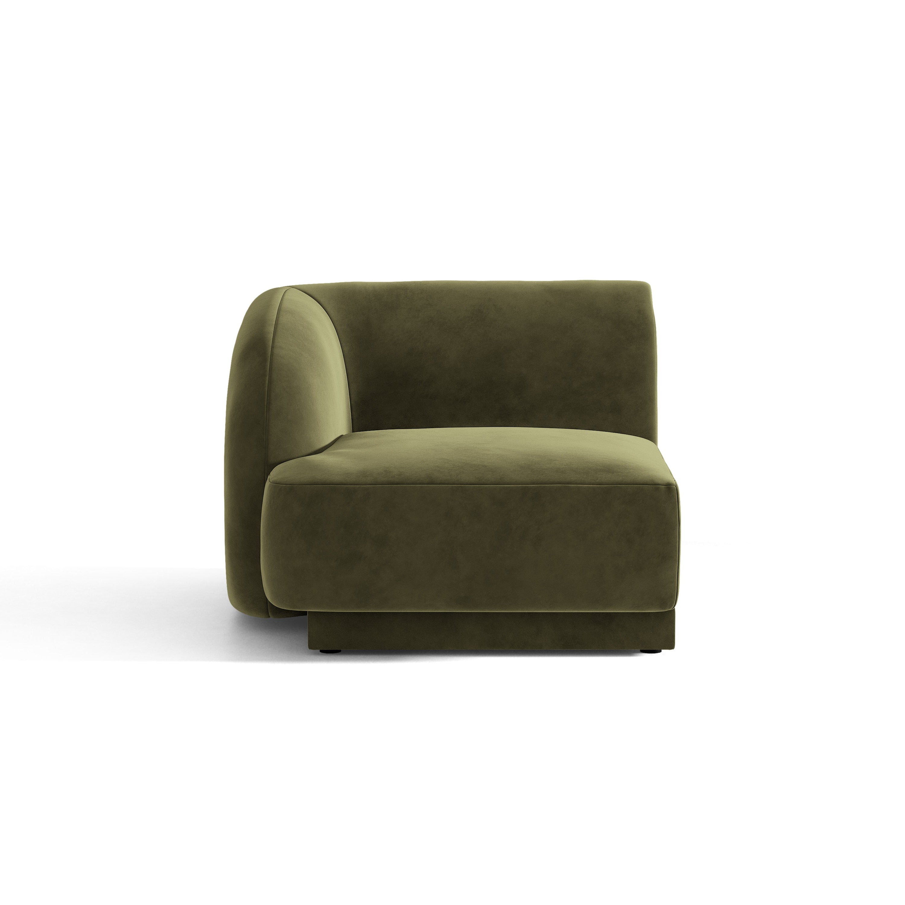Sofa modułowa aksamitna MILEY - moduł lewostronny zielony – Micadoni