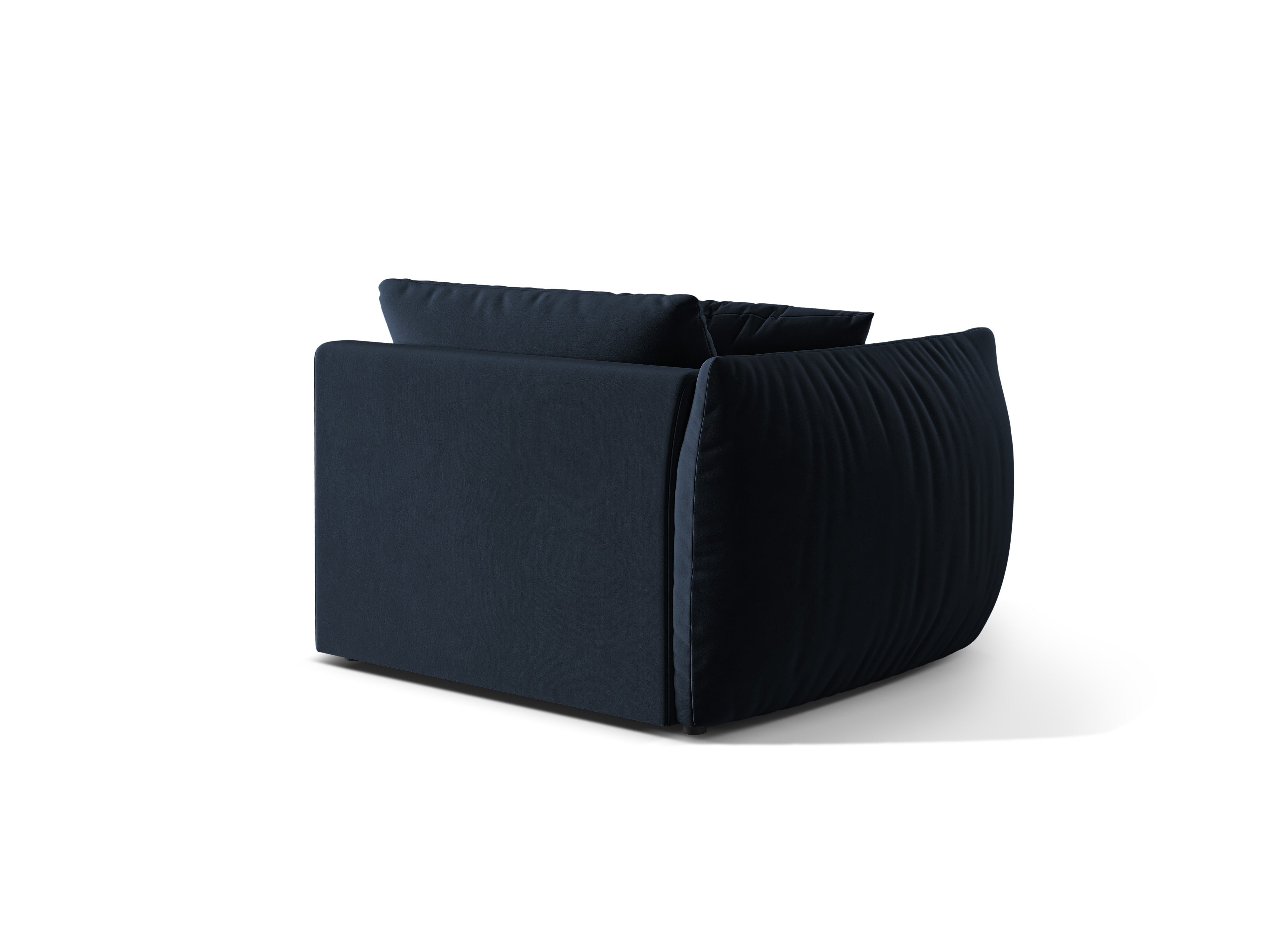 Modulares Samtsofa CHRIS - breites linkes Element in königsblau
