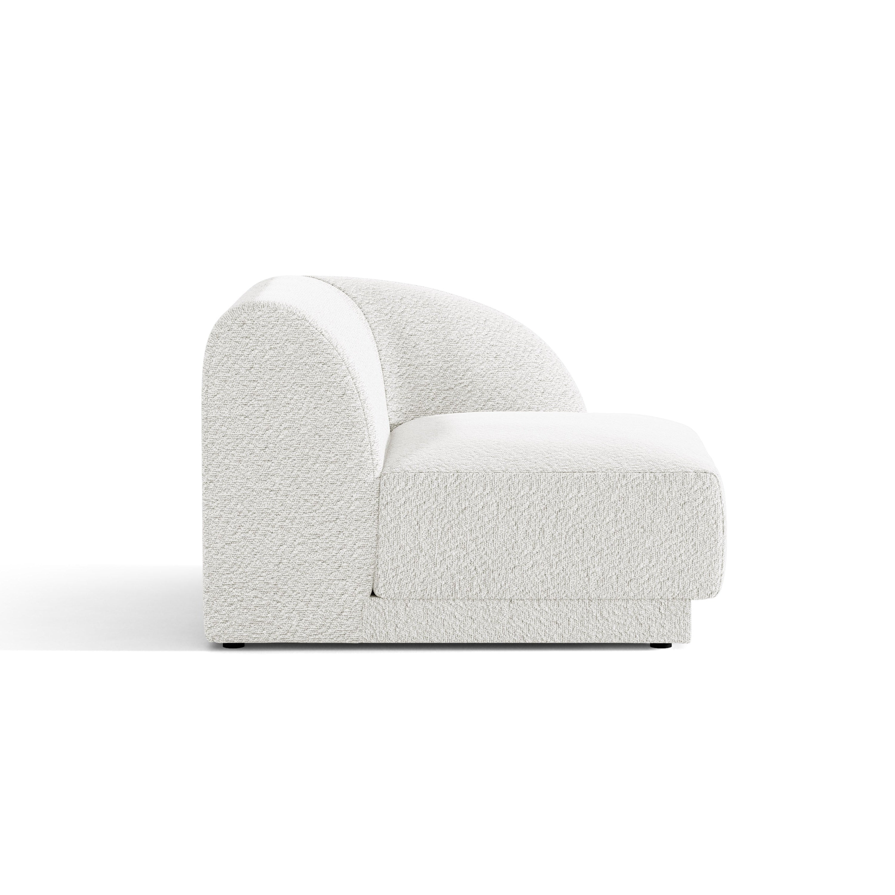 Modulares Sofa MILEY - rechter Modul in weißem Boucle