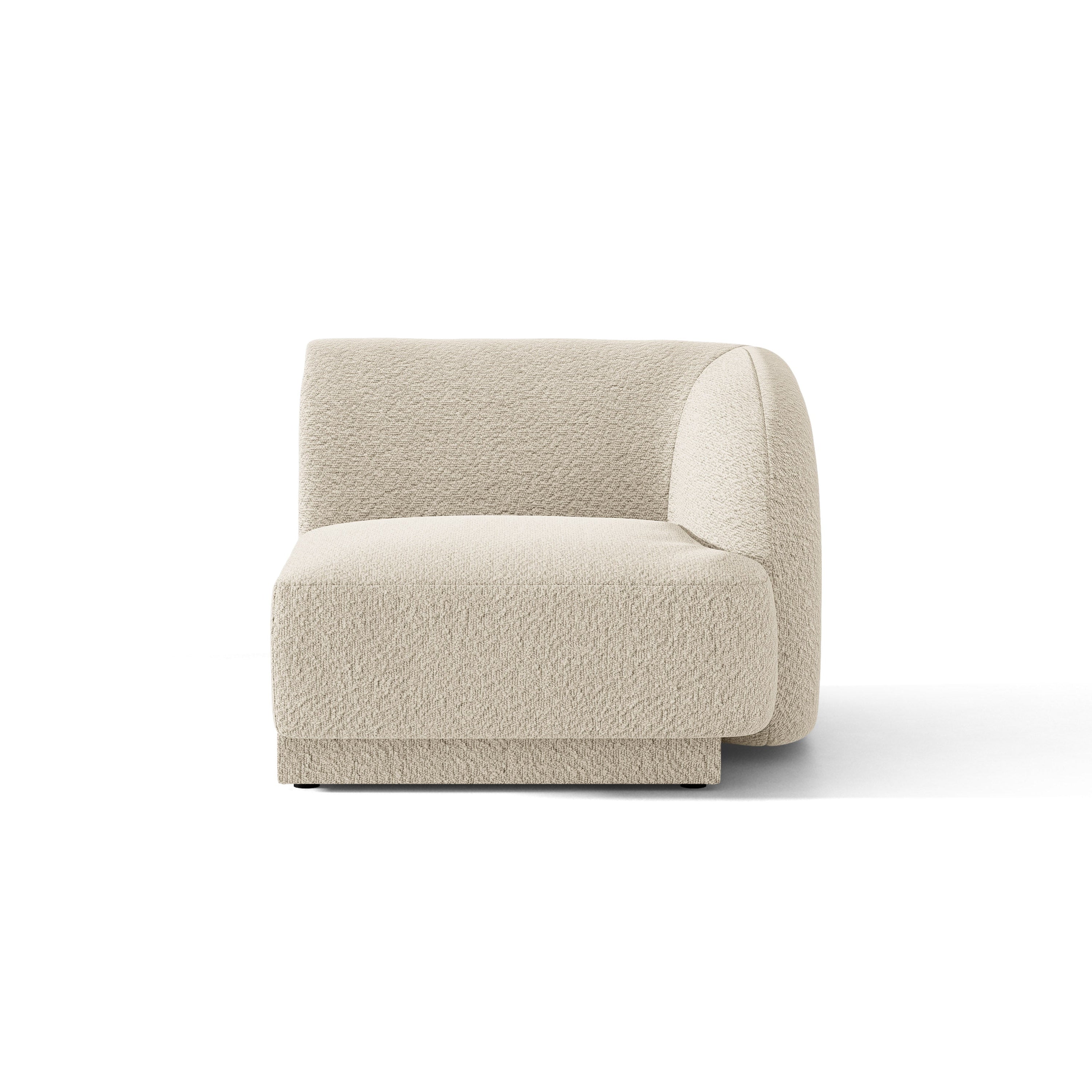 Modulsofa MILEY - rechte Modulkombination in beigem Boucle