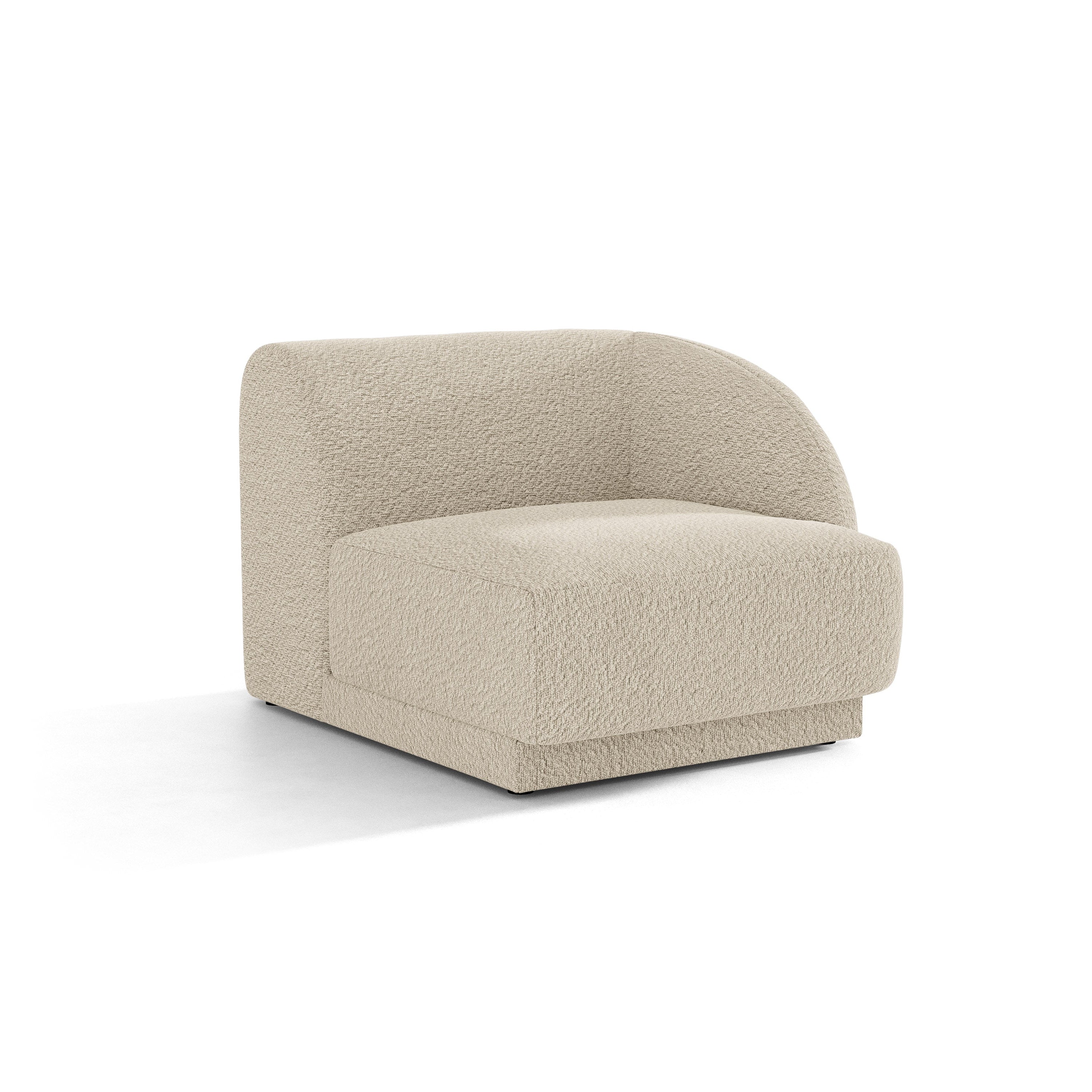Modulsofa MILEY - rechte Modulkombination in beigem Boucle